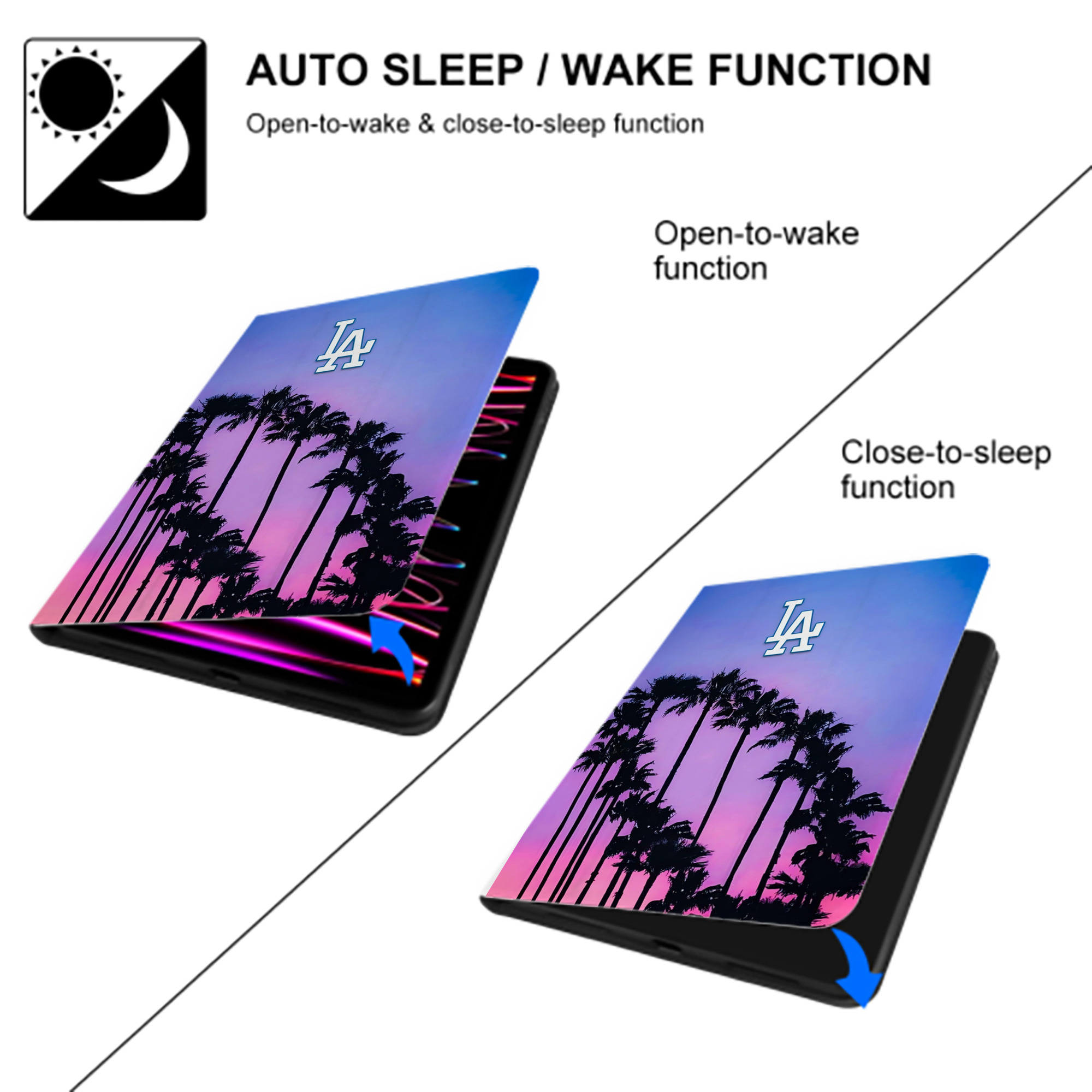  Premium Tri-Fold PU Leather & Silicone IPad Case With Pencil Slot – Fits 9.5,10.5,10.9 – Adjustable Stand, Slim, Protective