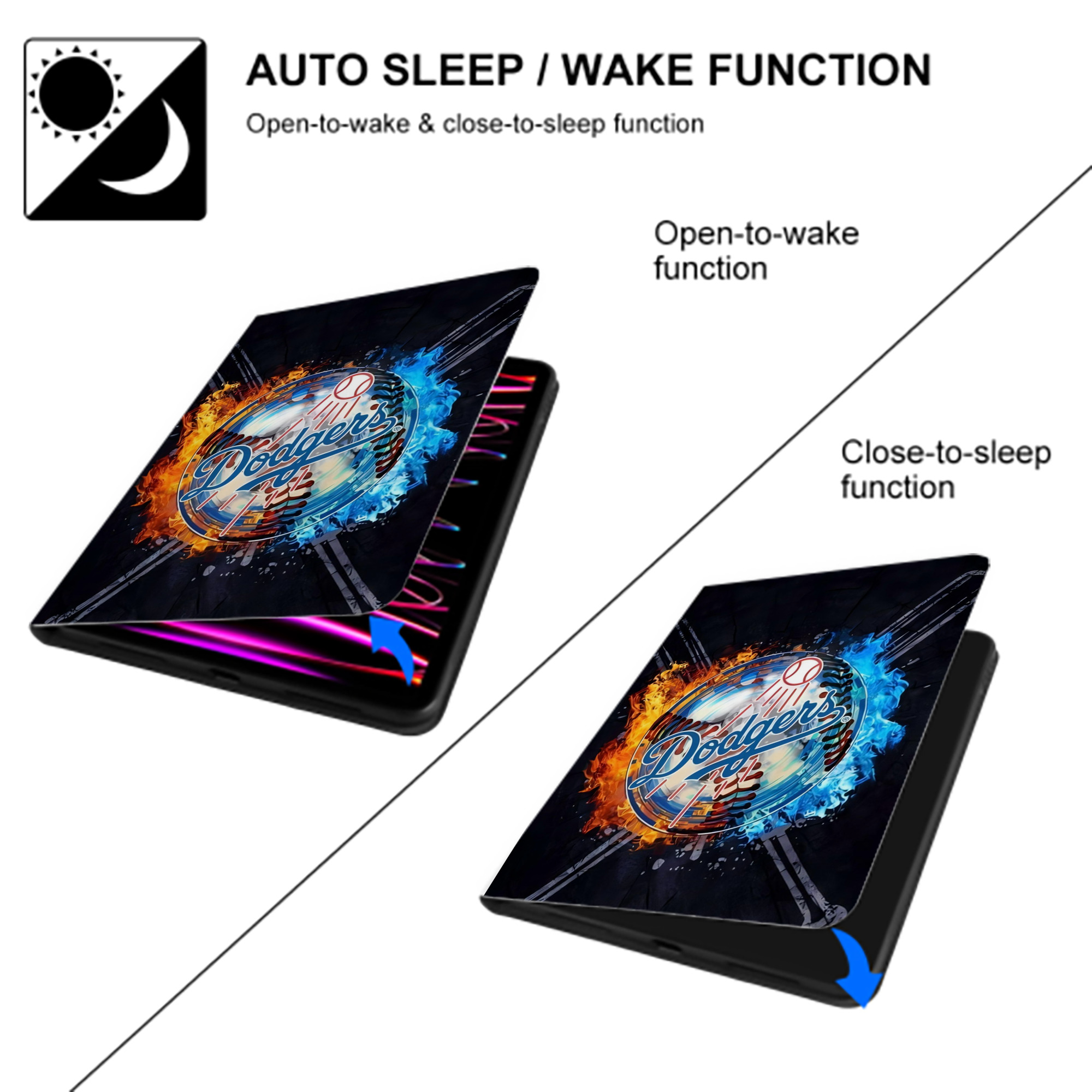  Premium Tri-Fold PU Leather & Silicone IPad Case With Pencil Slot – Fits 9.5,10.5,10.9 – Adjustable Stand, Slim, Protective