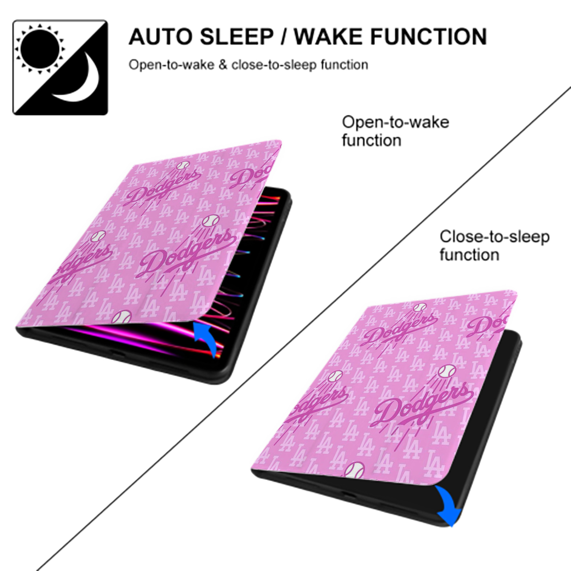  Premium Tri-Fold PU Leather & Silicone IPad Case With Pencil Slot – Fits 9.5,10.5,10.9 – Adjustable Stand, Slim, Protective