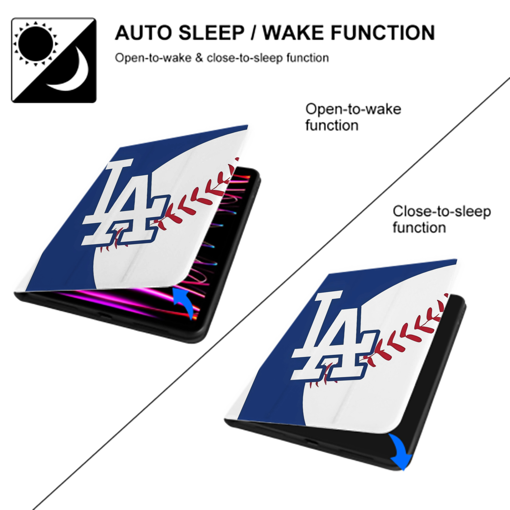  Premium Tri-Fold PU Leather & Silicone IPad Case With Pencil Slot – Fits 9.5,10.5,10.9 – Adjustable Stand, Slim, Protective