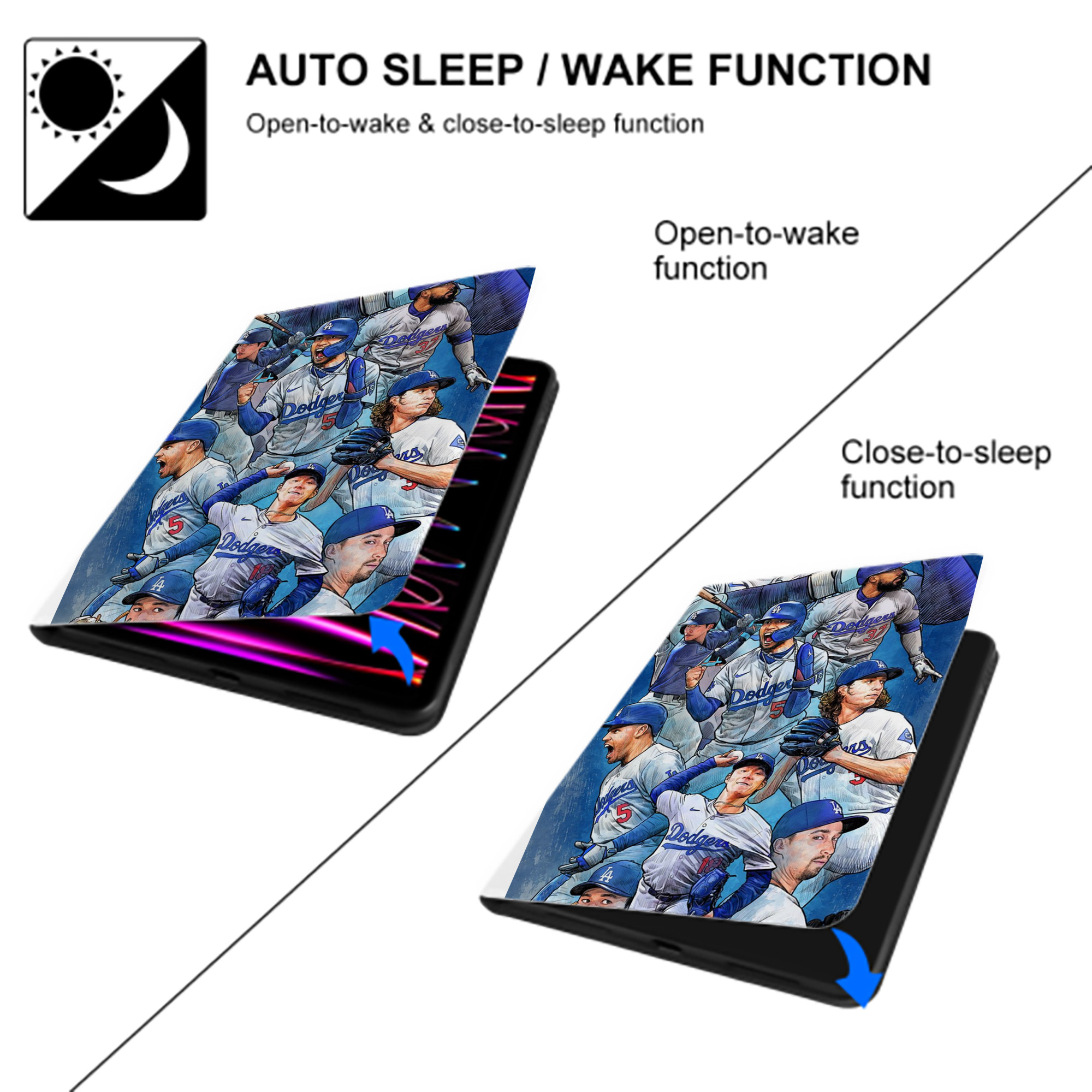  Premium Tri-Fold PU Leather & Silicone IPad Case With Pencil Slot – Fits 9.5,10.5,10.9 – Adjustable Stand, Slim, Protective