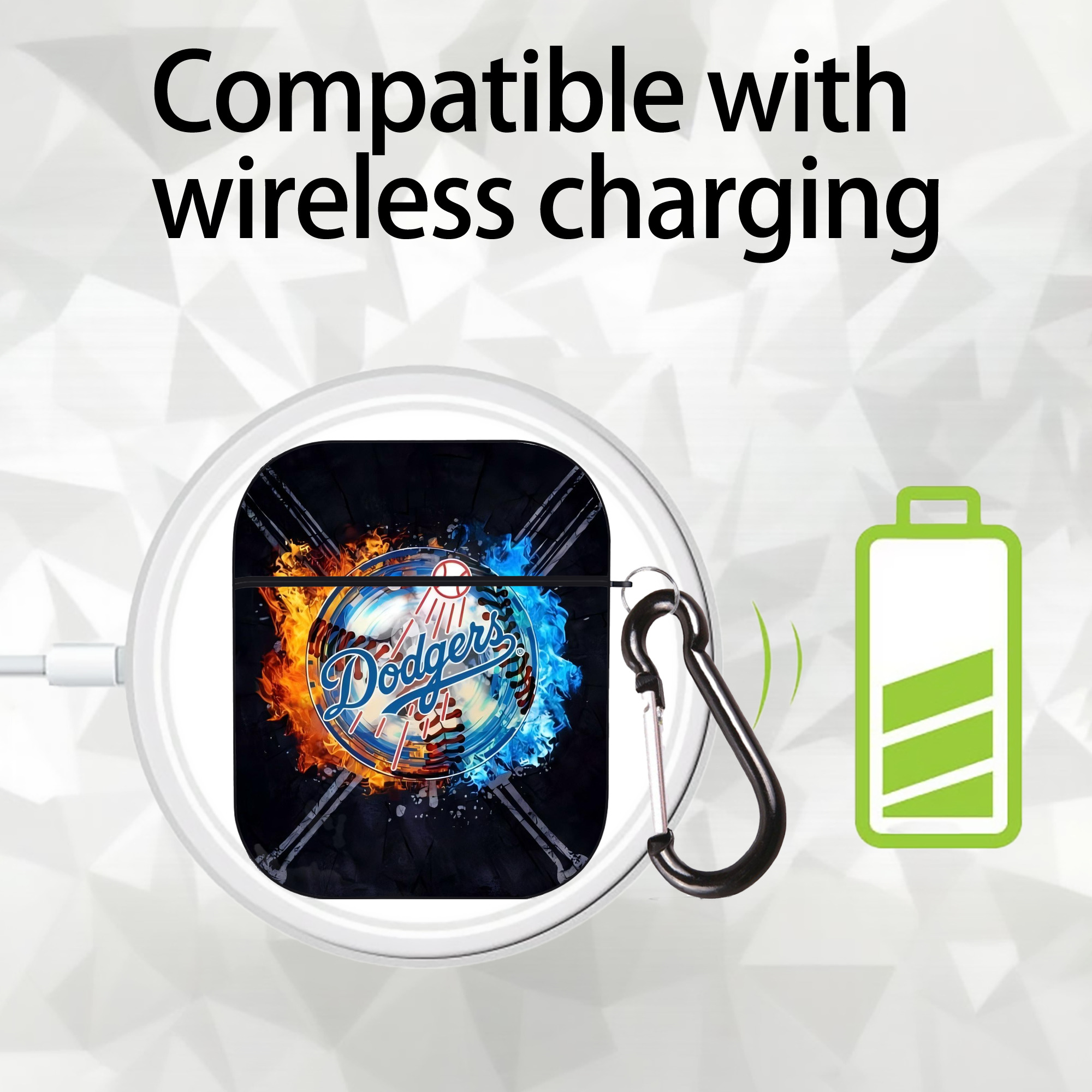  AirPods 2 Case Hard Shell Black, Flexible PC Material, Precise Cutouts, Full Protection, Anti-Fingerprint, Washable, Includes Keychain – Durable & Slim Design