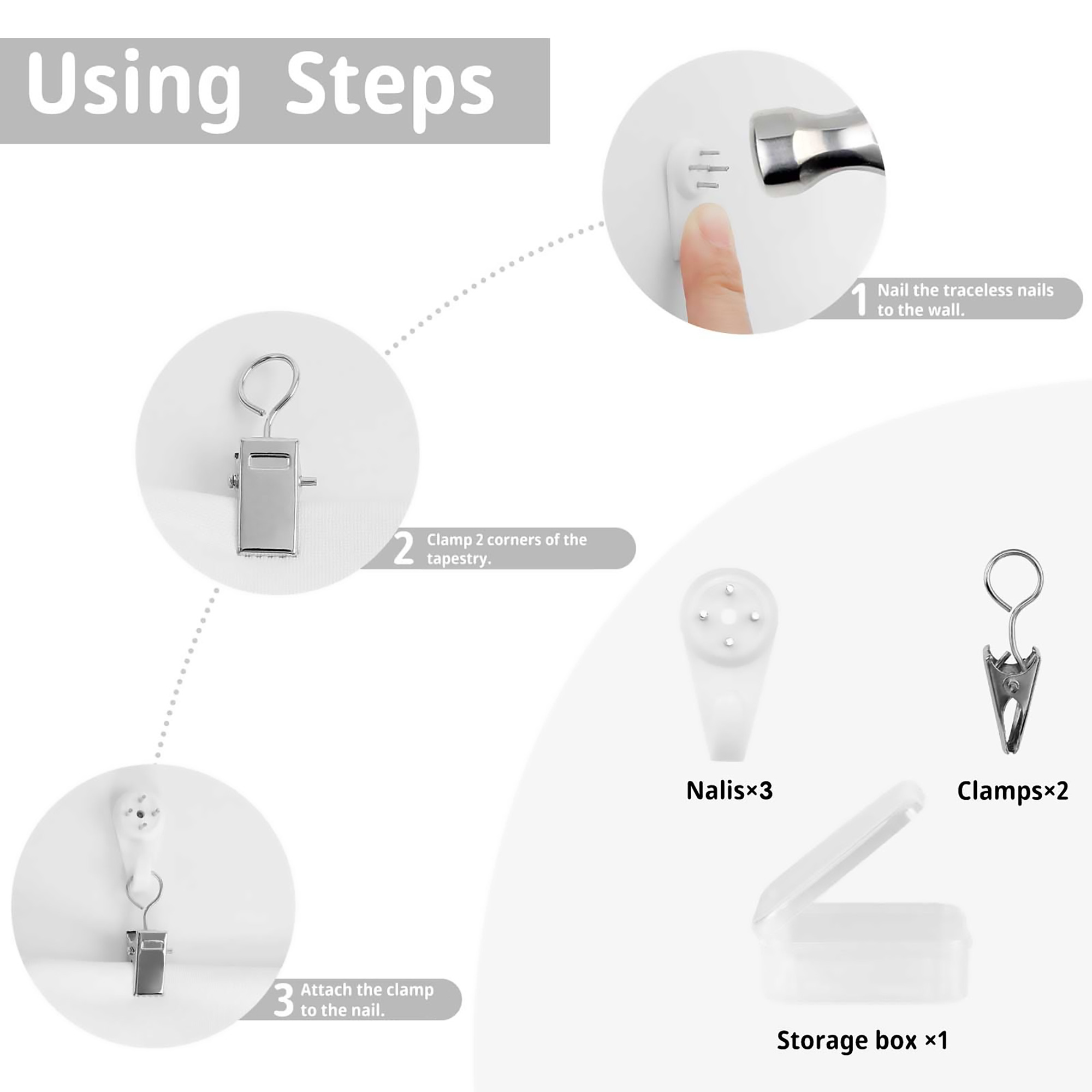  Wall Tapestry For Bedroom Aesthetic – Boho Style Polyester Fabric Wall Hanging With Hooks – 60 X 90 Inch Large Size, Lightweight, Durable, Easy To Hang