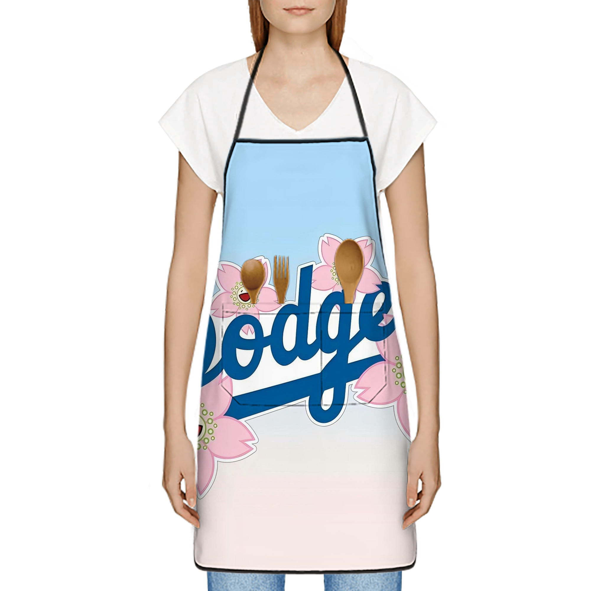  Stain-Resistant Polyester Apron With Pocket – Full Print, Waterproof, Anti-Wrinkle, Anti-Pilling – Ideal For Kitchen, BBQ, Restaurant, Salon & More