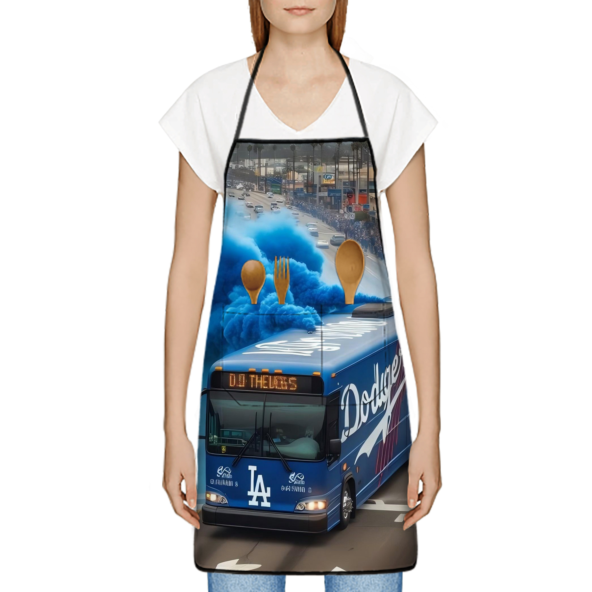  Stain-Resistant Polyester Apron With Pocket – Full Print, Waterproof, Anti-Wrinkle, Anti-Pilling – Ideal For Kitchen, BBQ, Restaurant, Salon & More