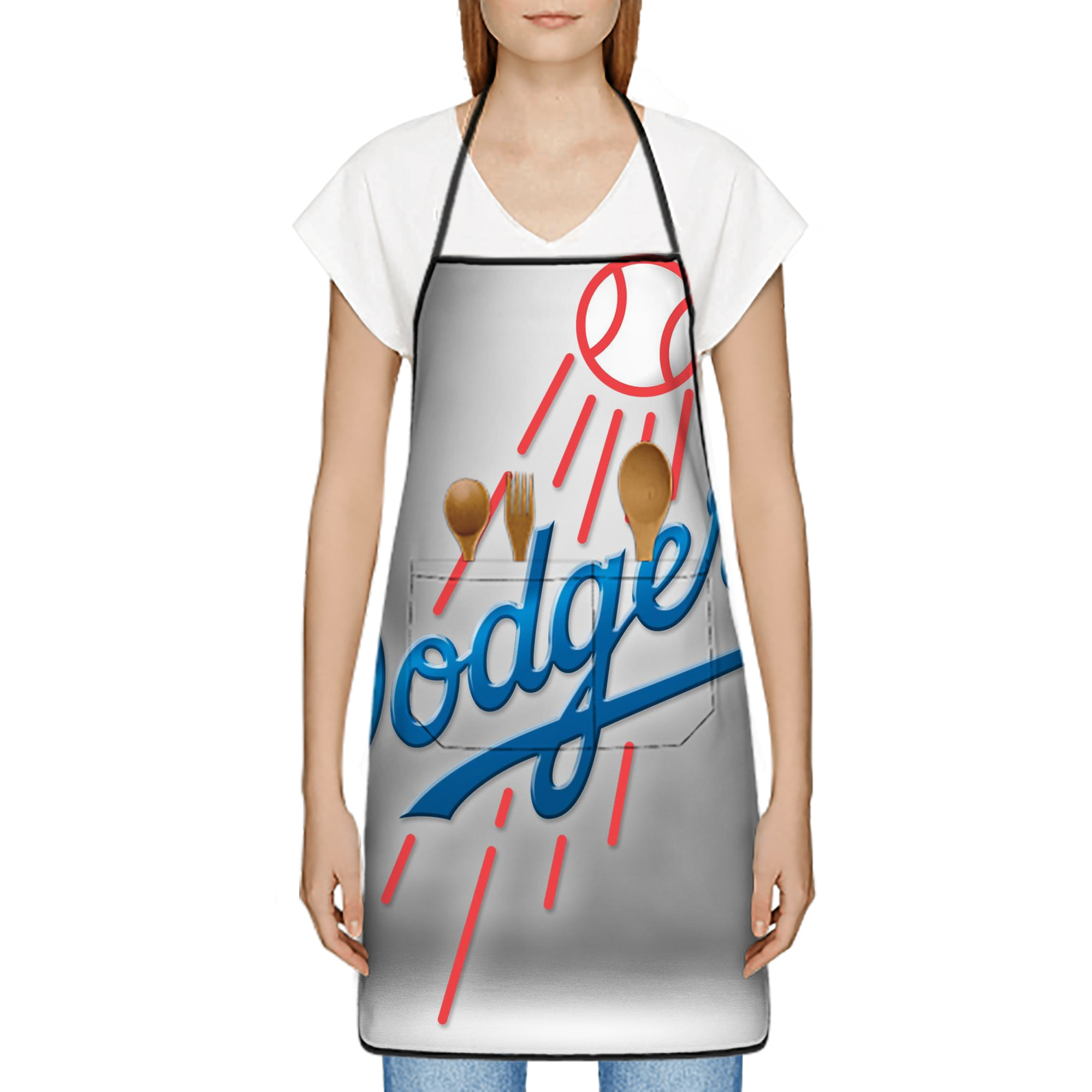  Stain-Resistant Polyester Apron With Pocket – Full Print, Waterproof, Anti-Wrinkle, Anti-Pilling – Ideal For Kitchen, BBQ, Restaurant, Salon & More