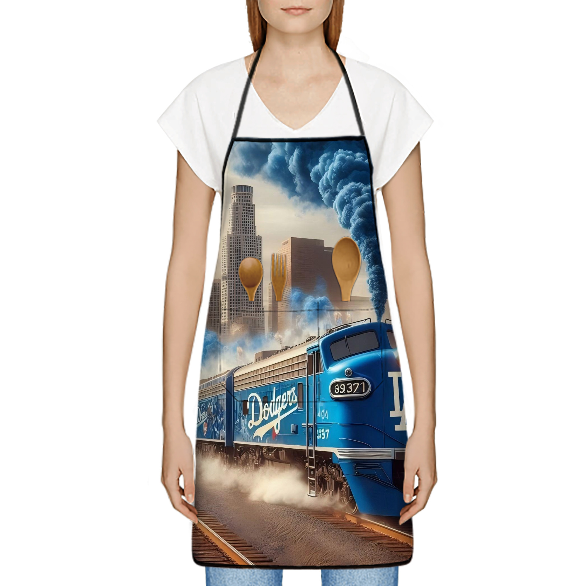  Stain-Resistant Polyester Apron With Pocket – Full Print, Waterproof, Anti-Wrinkle, Anti-Pilling – Ideal For Kitchen, BBQ, Restaurant, Salon & More