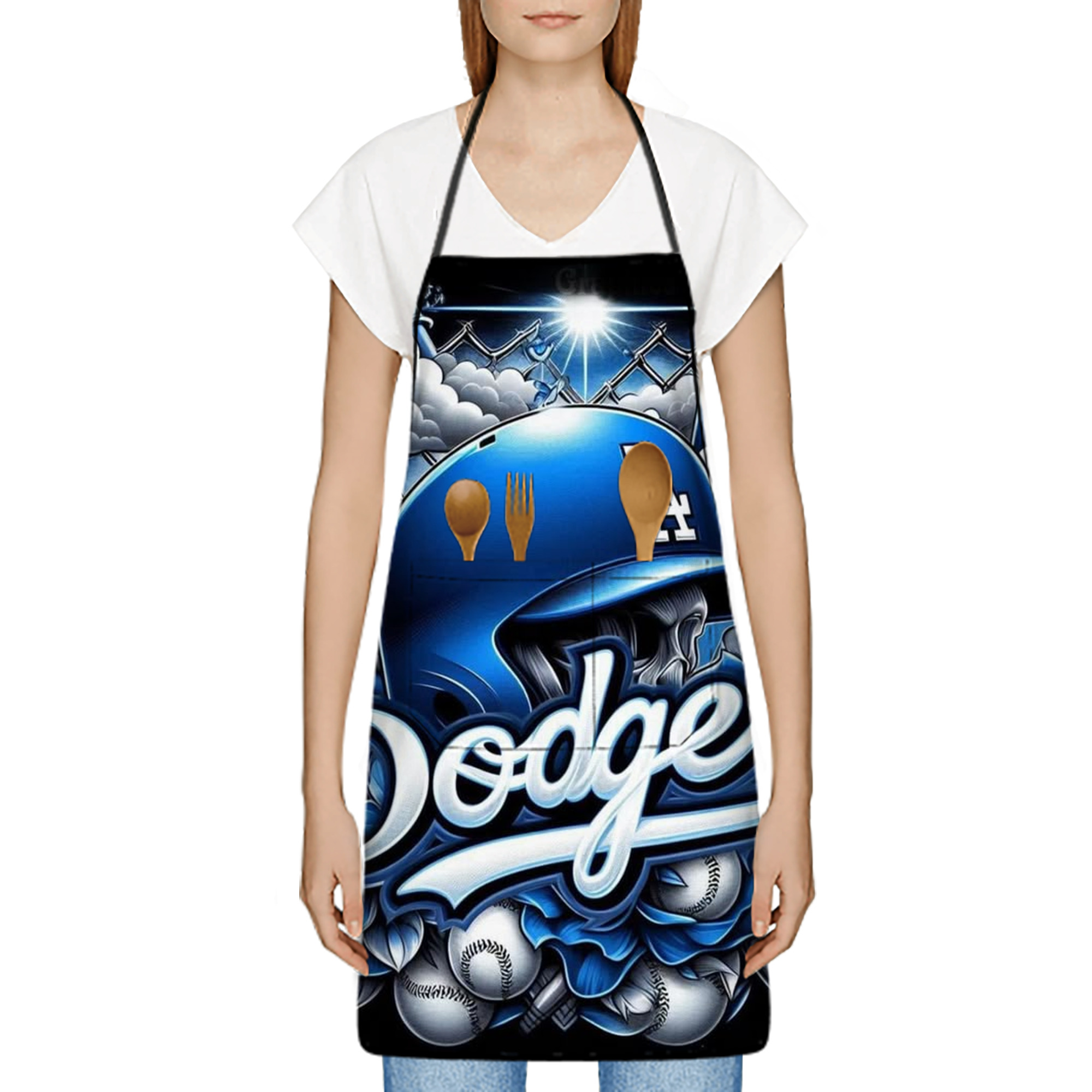  Stain-Resistant Polyester Apron With Pocket – Full Print, Waterproof, Anti-Wrinkle, Anti-Pilling – Ideal For Kitchen, BBQ, Restaurant, Salon & More