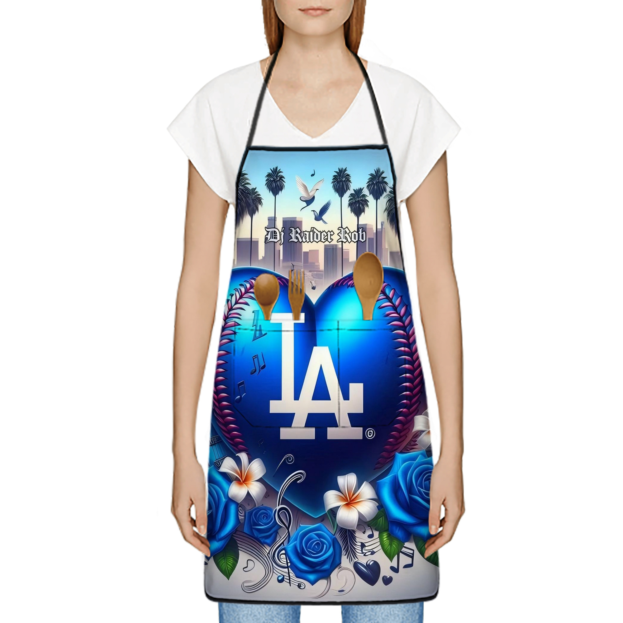  Stain-Resistant Polyester Apron With Pocket – Full Print, Waterproof, Anti-Wrinkle, Anti-Pilling – Ideal For Kitchen, BBQ, Restaurant, Salon & More