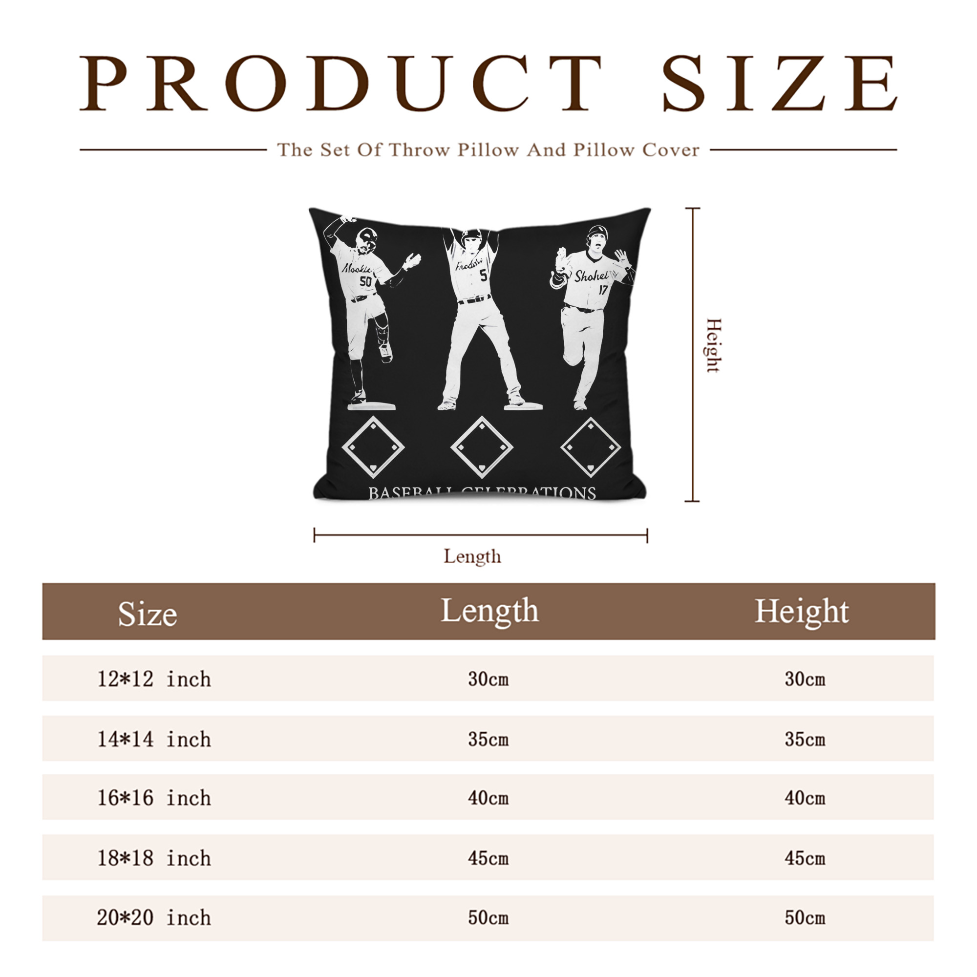  Soft Polyester Pillow Cover With Insert – Double-Sided Design, Invisible Zipper, Durable & Breathable – Easy Care Cushion Set