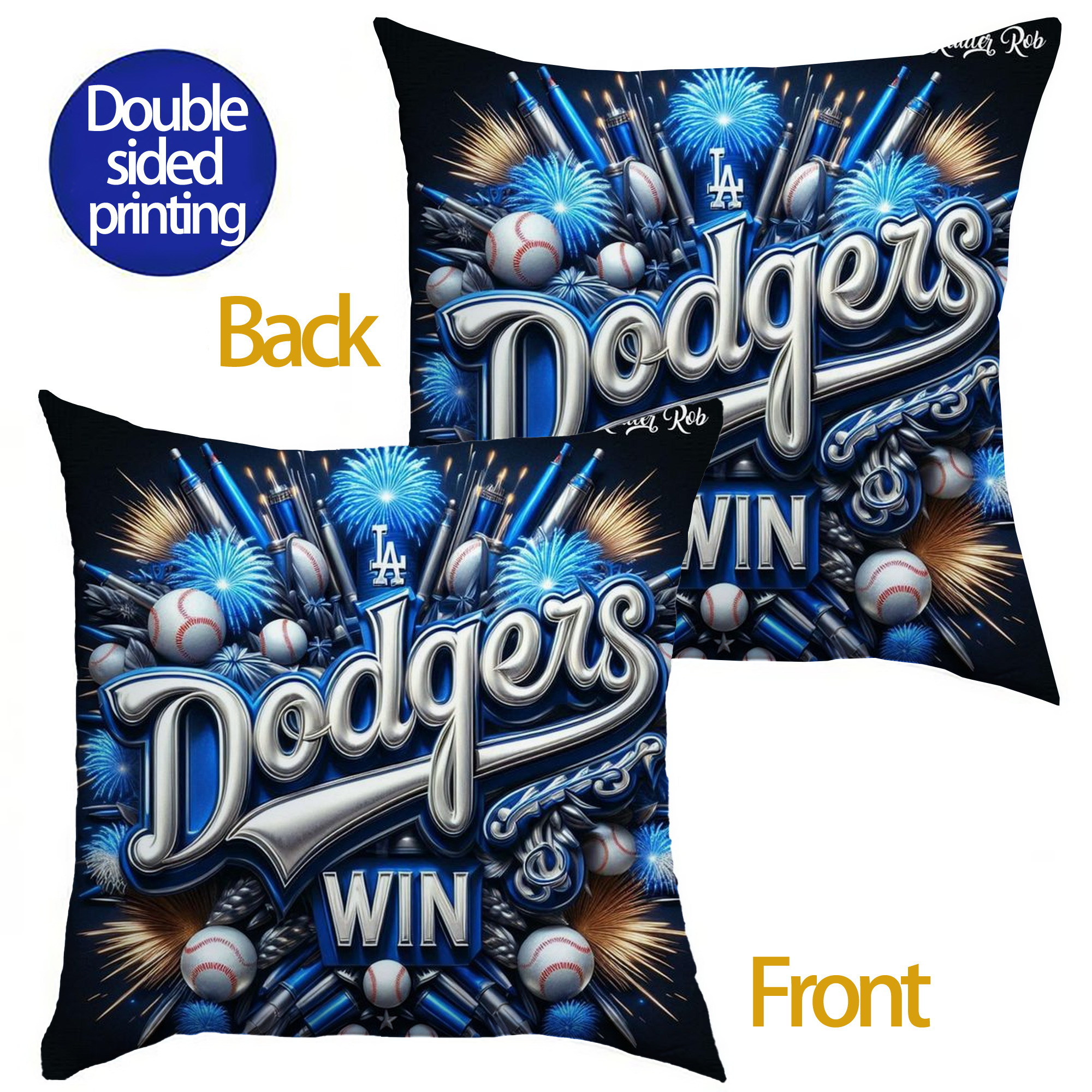  Soft Polyester Pillow Cover With Insert – Double-Sided Design, Invisible Zipper, Durable & Breathable – Easy Care Cushion Set