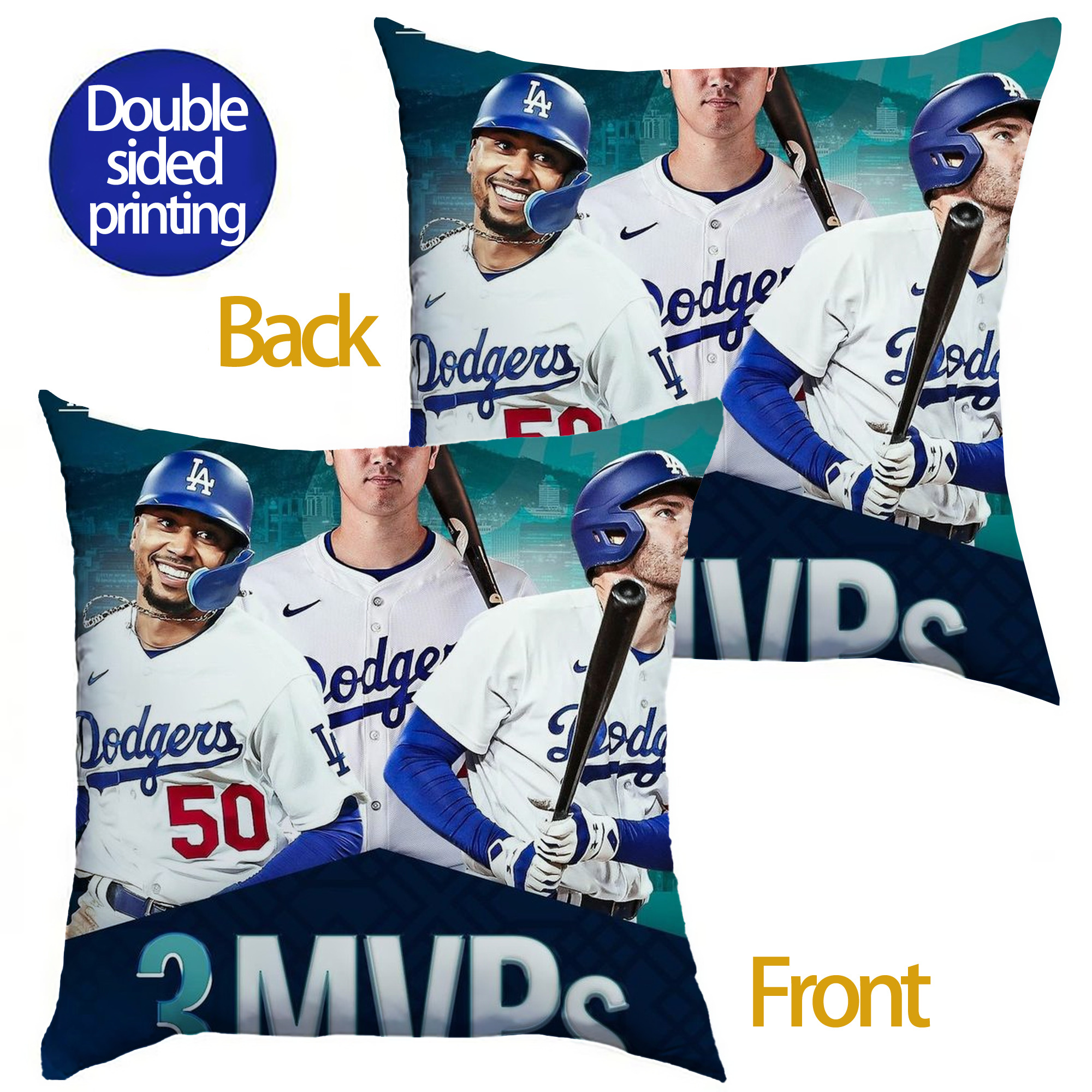  Soft Polyester Pillow Cover With Insert – Double-Sided Design, Invisible Zipper, Durable & Breathable – Easy Care Cushion Set