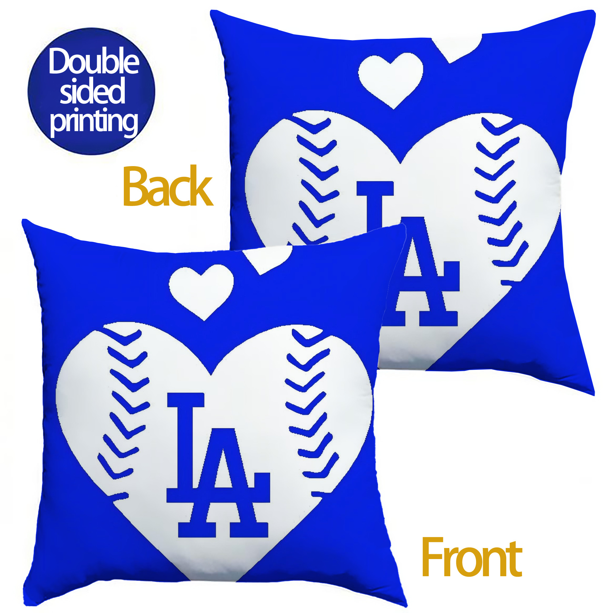  Soft Polyester Pillow Cover With Insert – Double-Sided Design, Invisible Zipper, Durable & Breathable – Easy Care Cushion Set