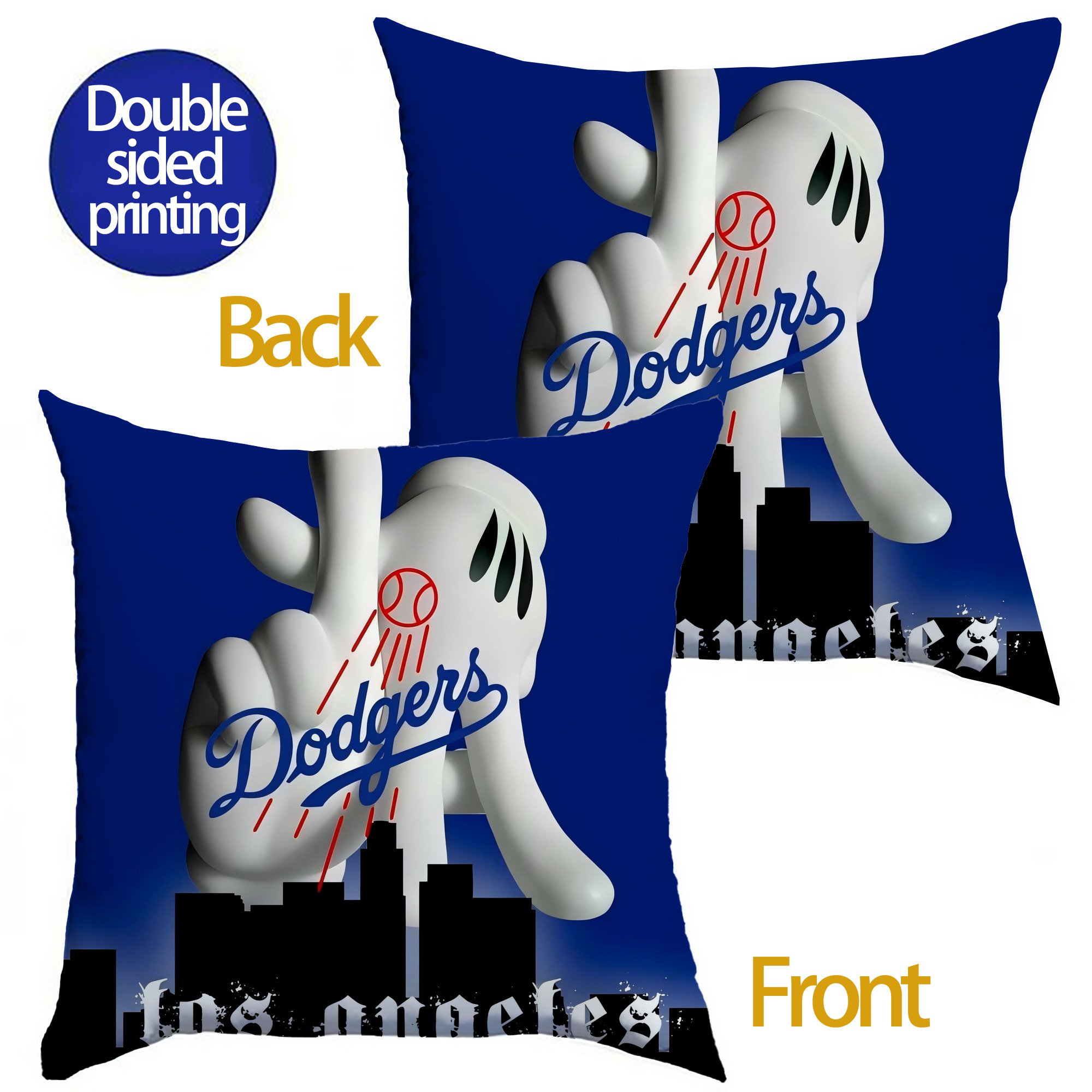  Soft Polyester Pillow Cover With Insert – Double-Sided Design, Invisible Zipper, Durable & Breathable – Easy Care Cushion Set