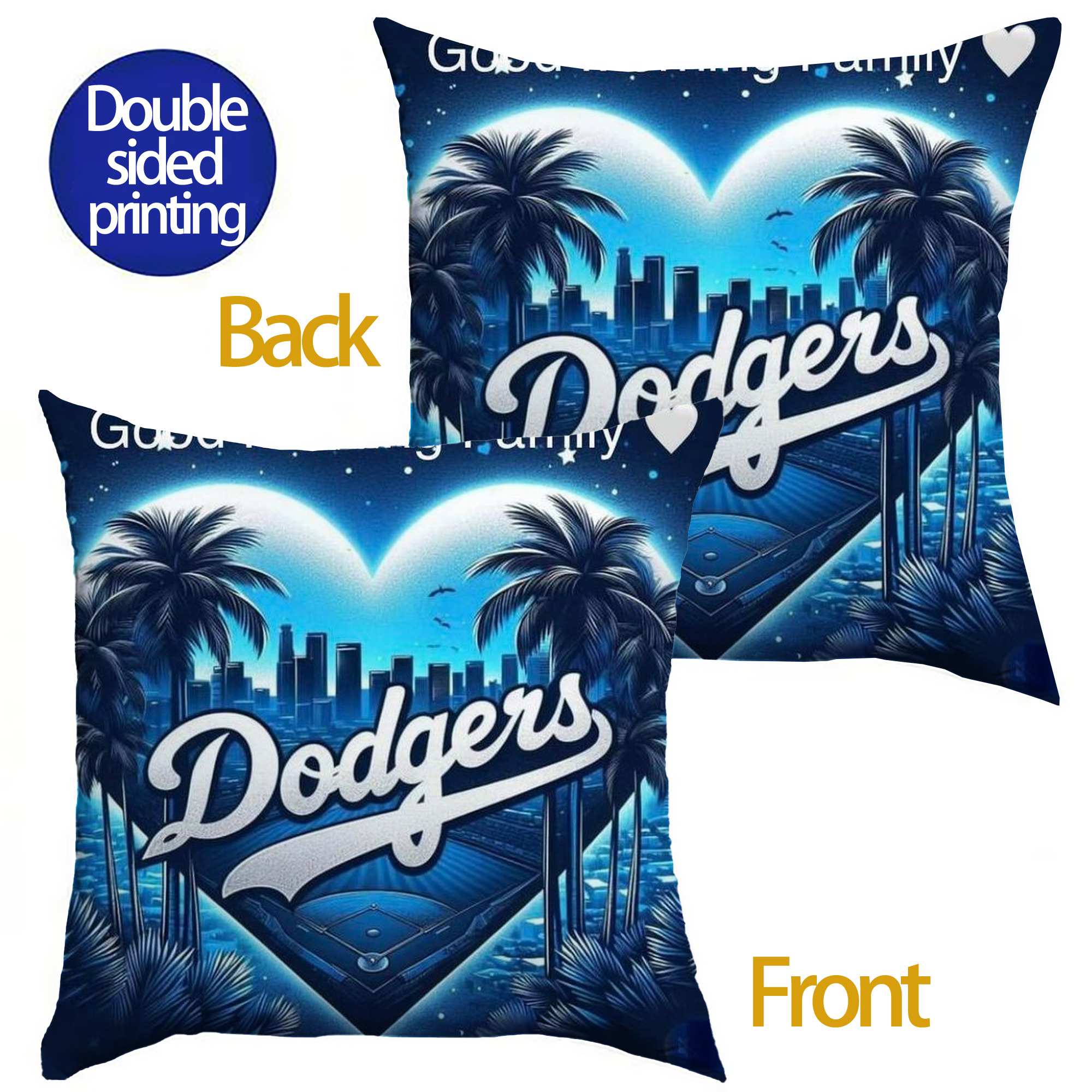  Soft Polyester Pillow Cover With Insert – Double-Sided Design, Invisible Zipper, Durable & Breathable – Easy Care Cushion Set