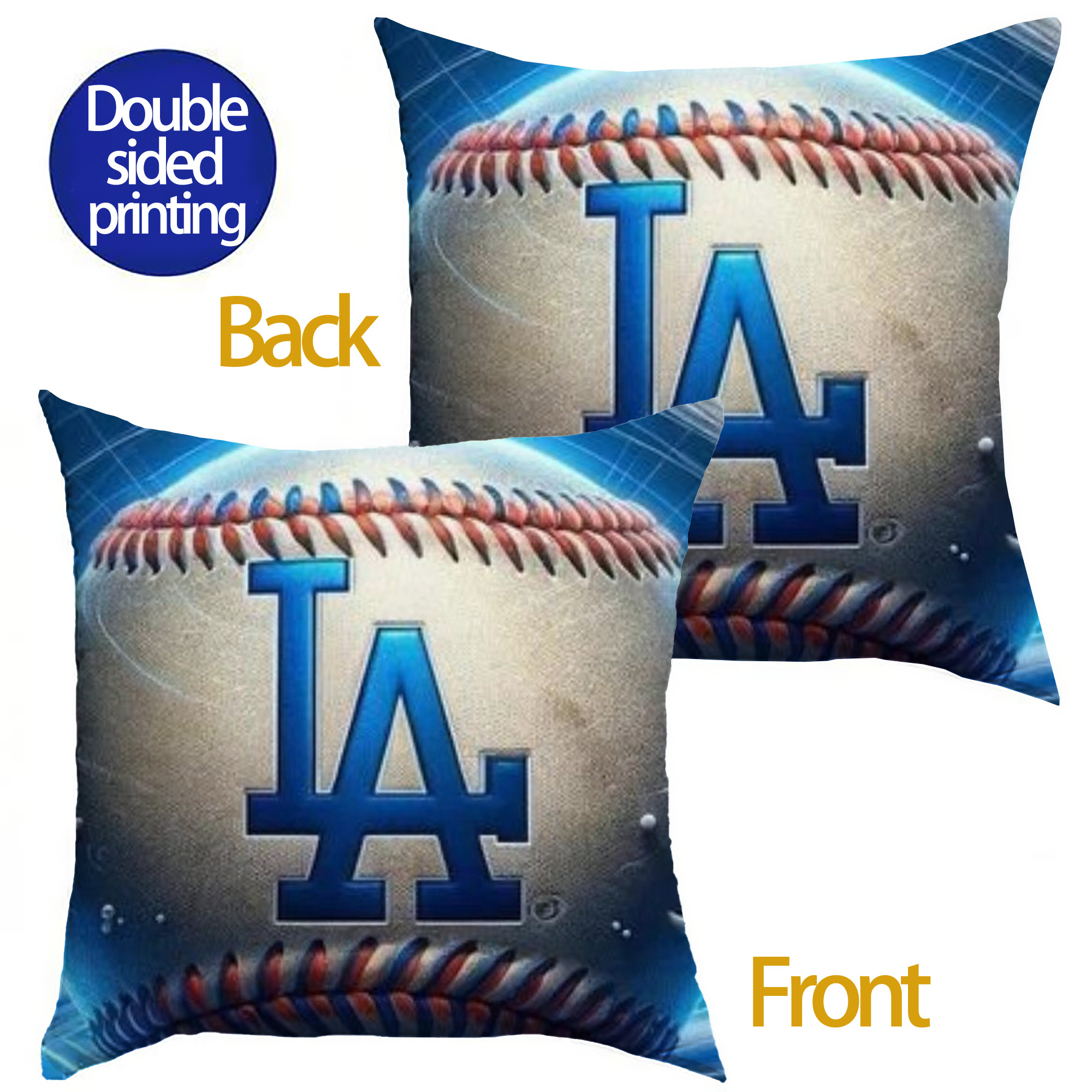  Soft Polyester Pillow Cover With Insert – Double-Sided Design, Invisible Zipper, Durable & Breathable – Easy Care Cushion Set