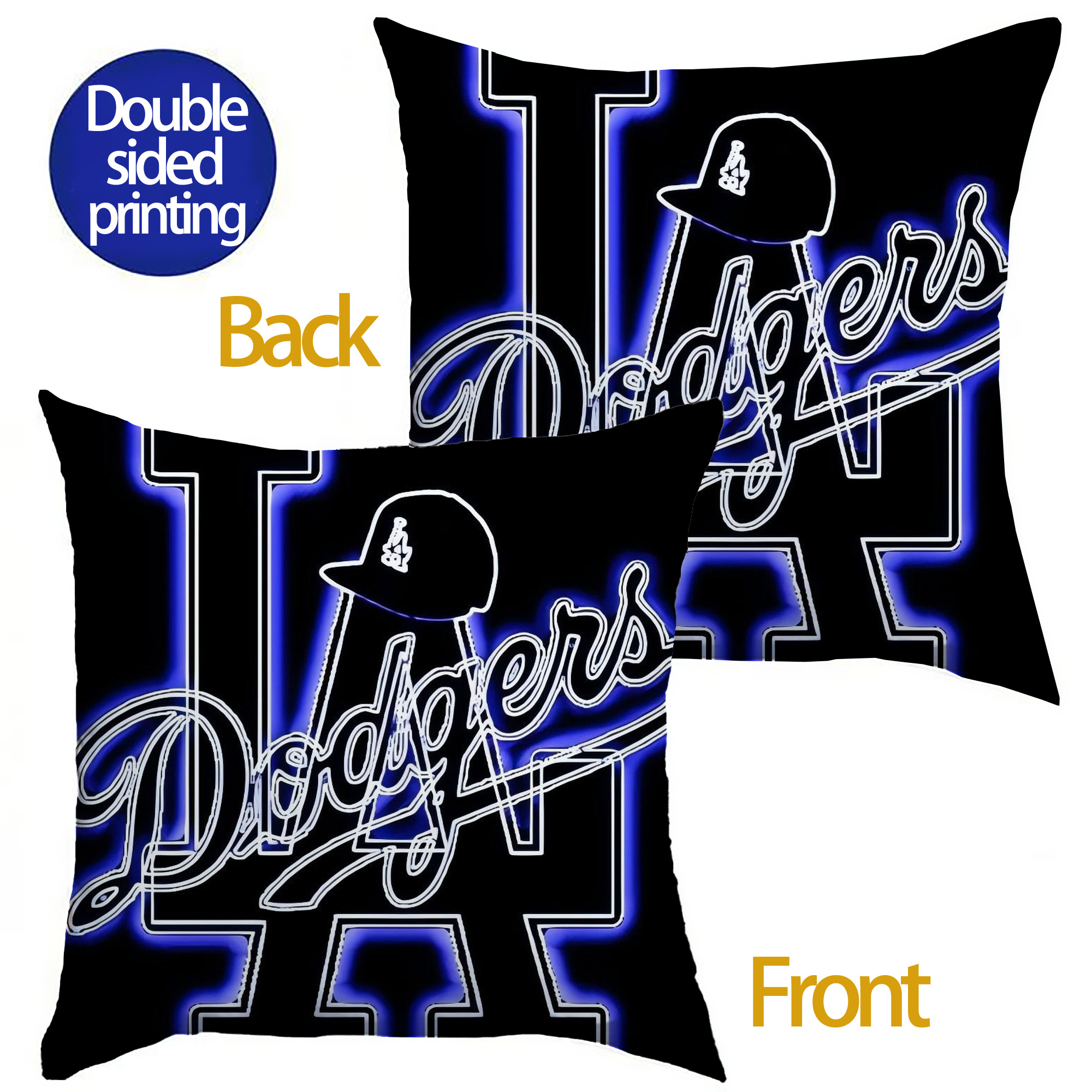  Soft Polyester Pillow Cover With Insert – Double-Sided Design, Invisible Zipper, Durable & Breathable – Easy Care Cushion Set