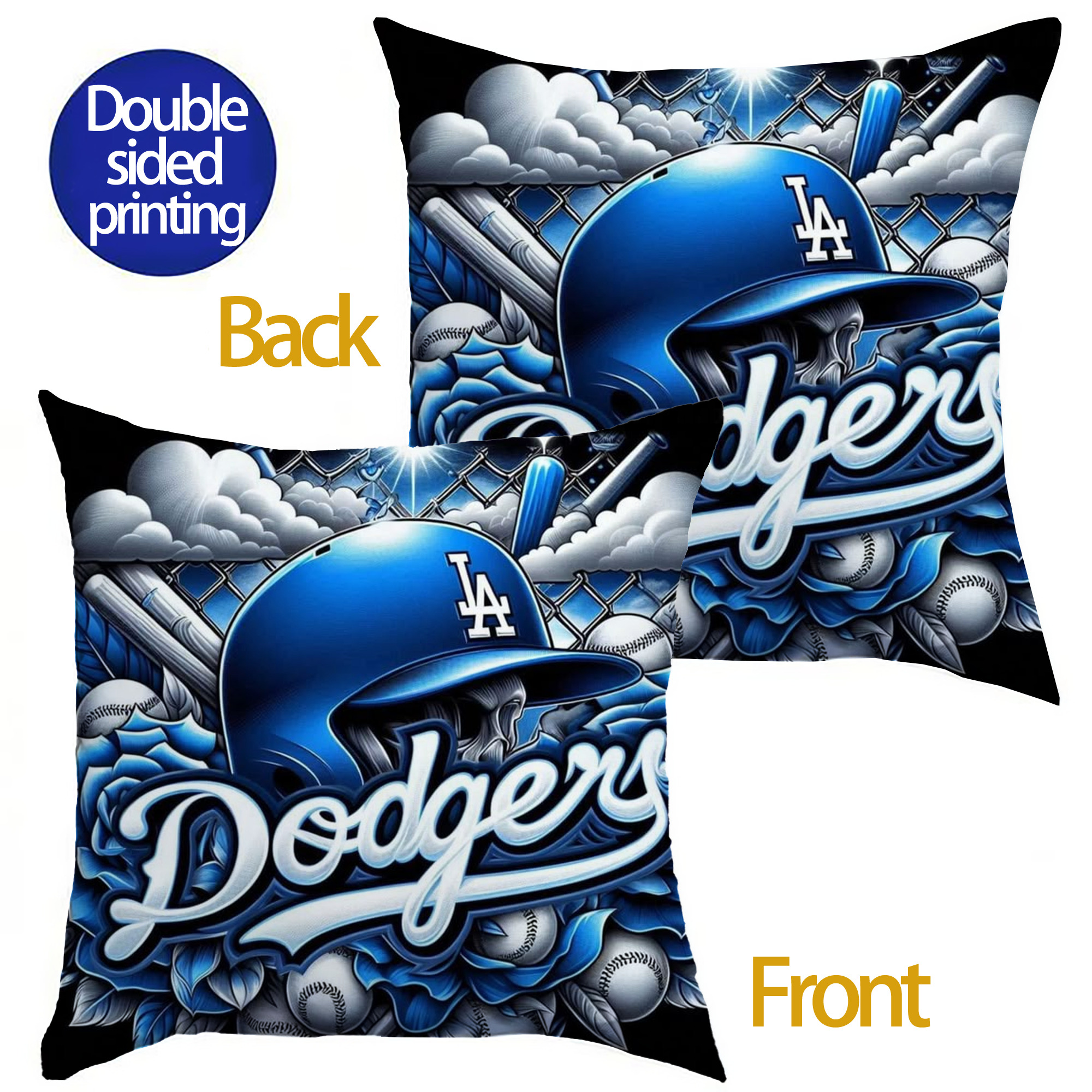  Soft Polyester Pillow Cover With Insert – Double-Sided Design, Invisible Zipper, Durable & Breathable – Easy Care Cushion Set