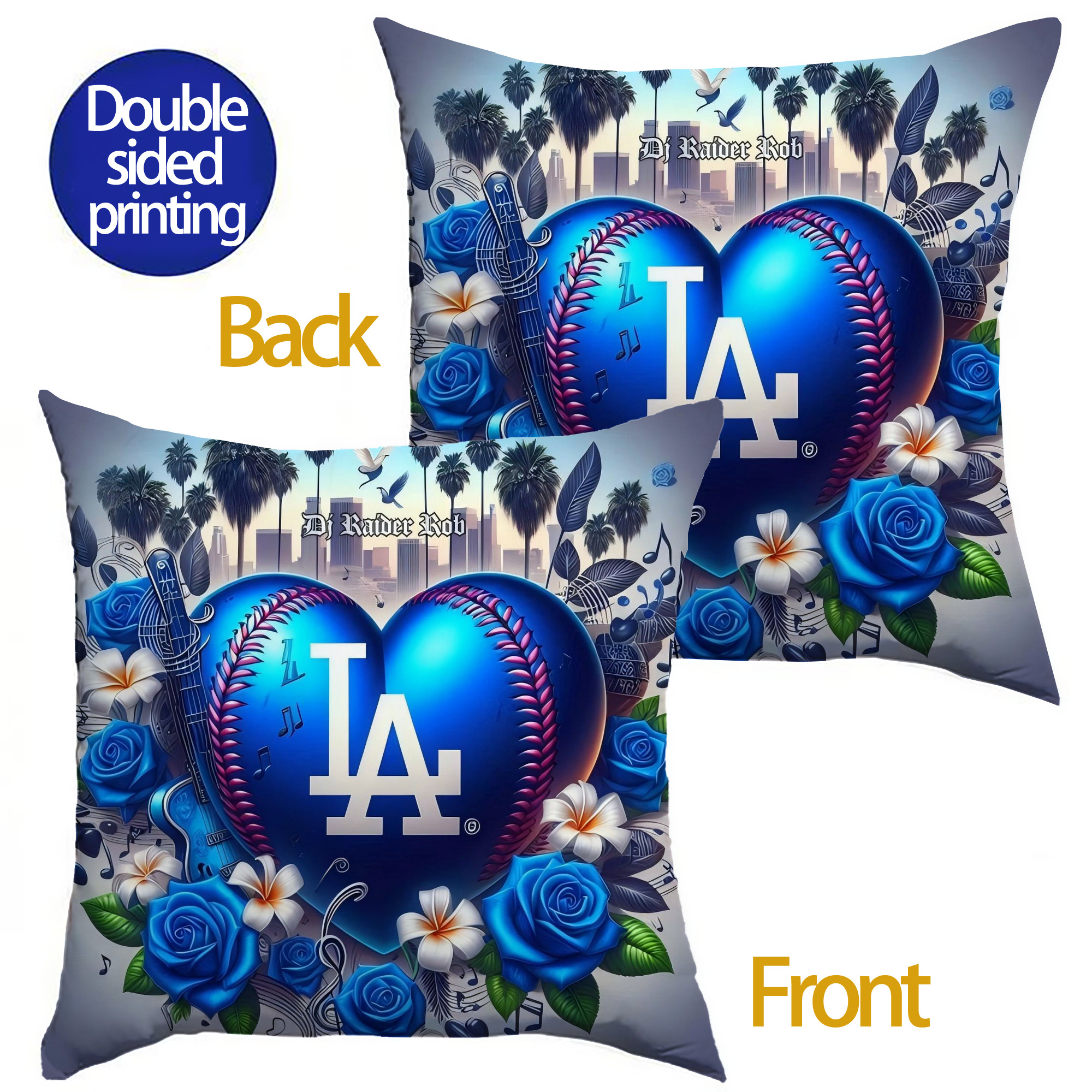 Soft Polyester Pillow Cover With Insert – Double-Sided Design, Invisible Zipper, Durable & Breathable – Easy Care Cushion Set