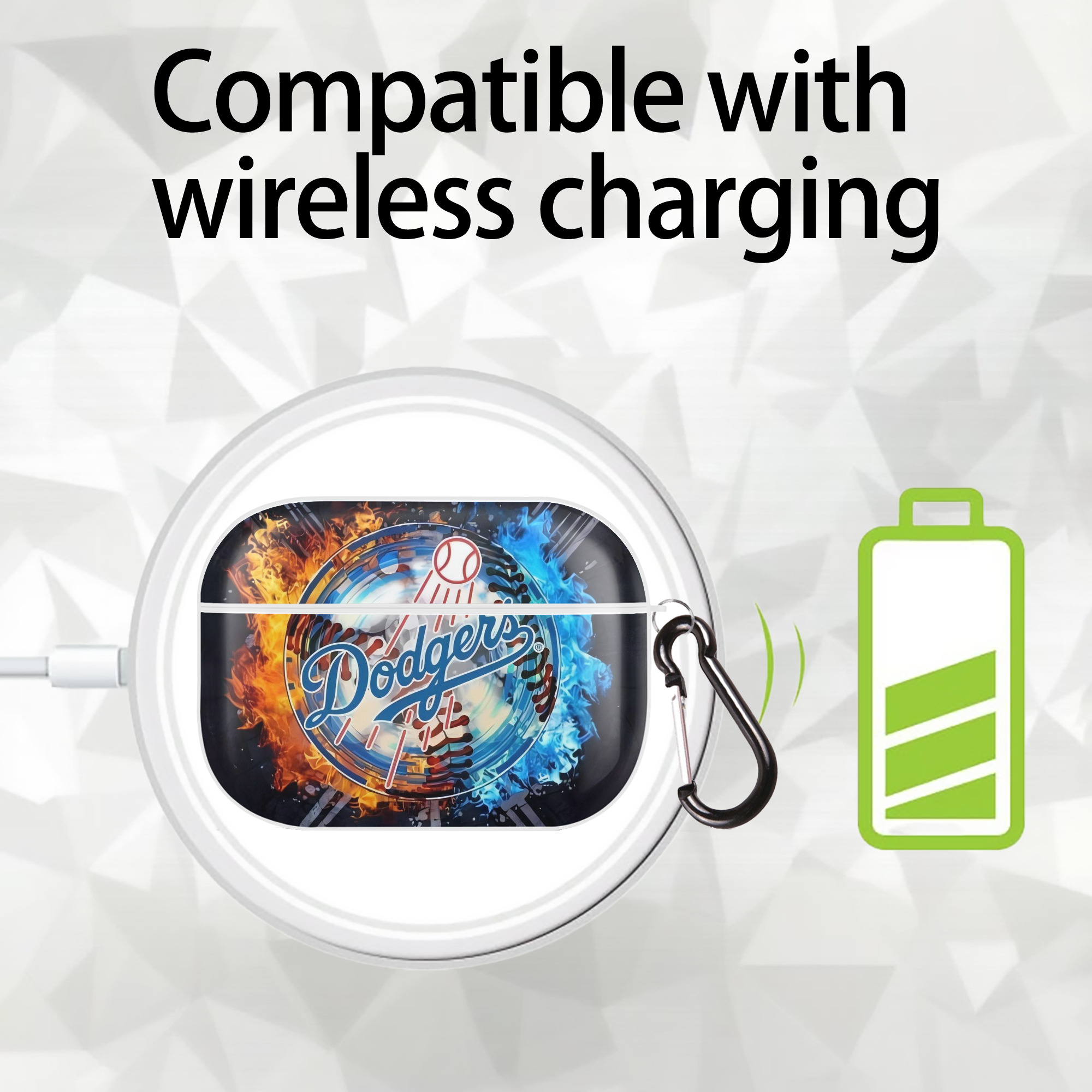  AirPods Pro Hard Case White With Keychain, Durable Flexible PC, Precise Cutouts, Anti-Fingerprint, Yellowing & Scratch Resistant, Full Protection, Washable