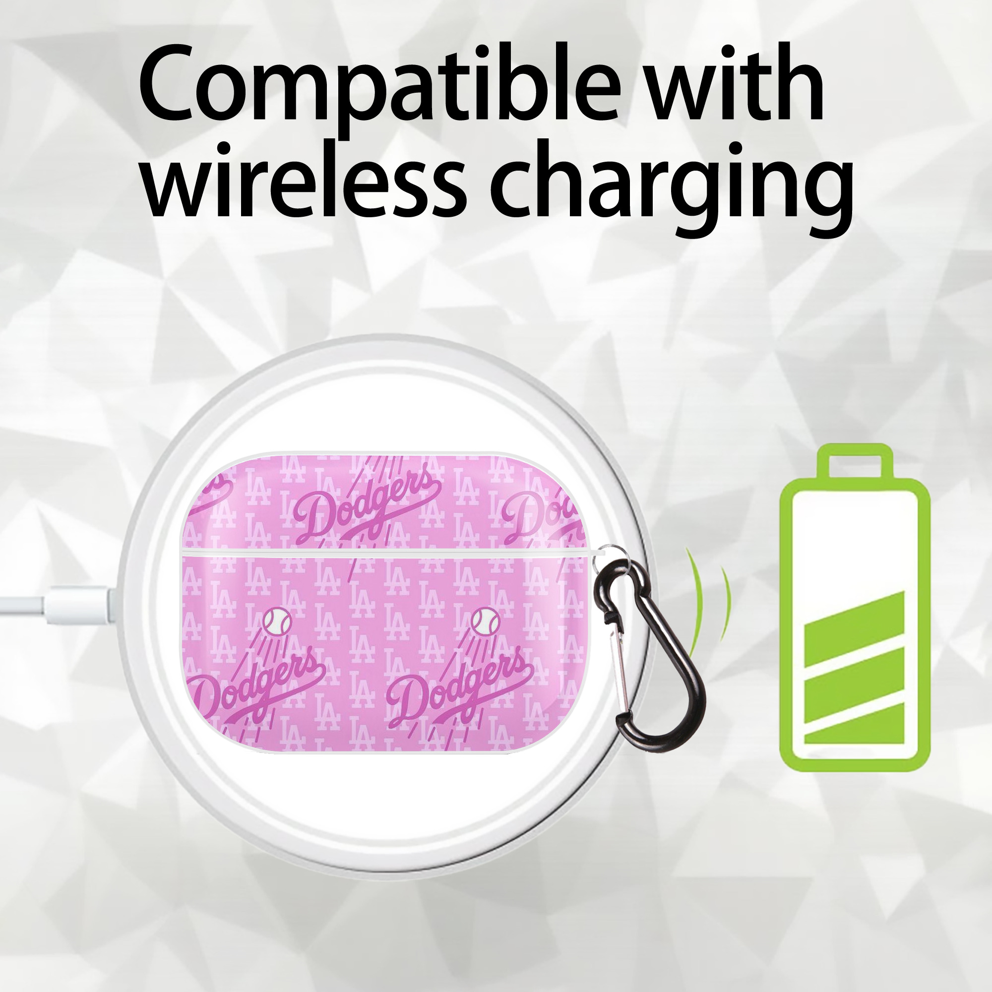  AirPods Pro Hard Case White With Keychain, Durable Flexible PC, Precise Cutouts, Anti-Fingerprint, Yellowing & Scratch Resistant, Full Protection, Washable