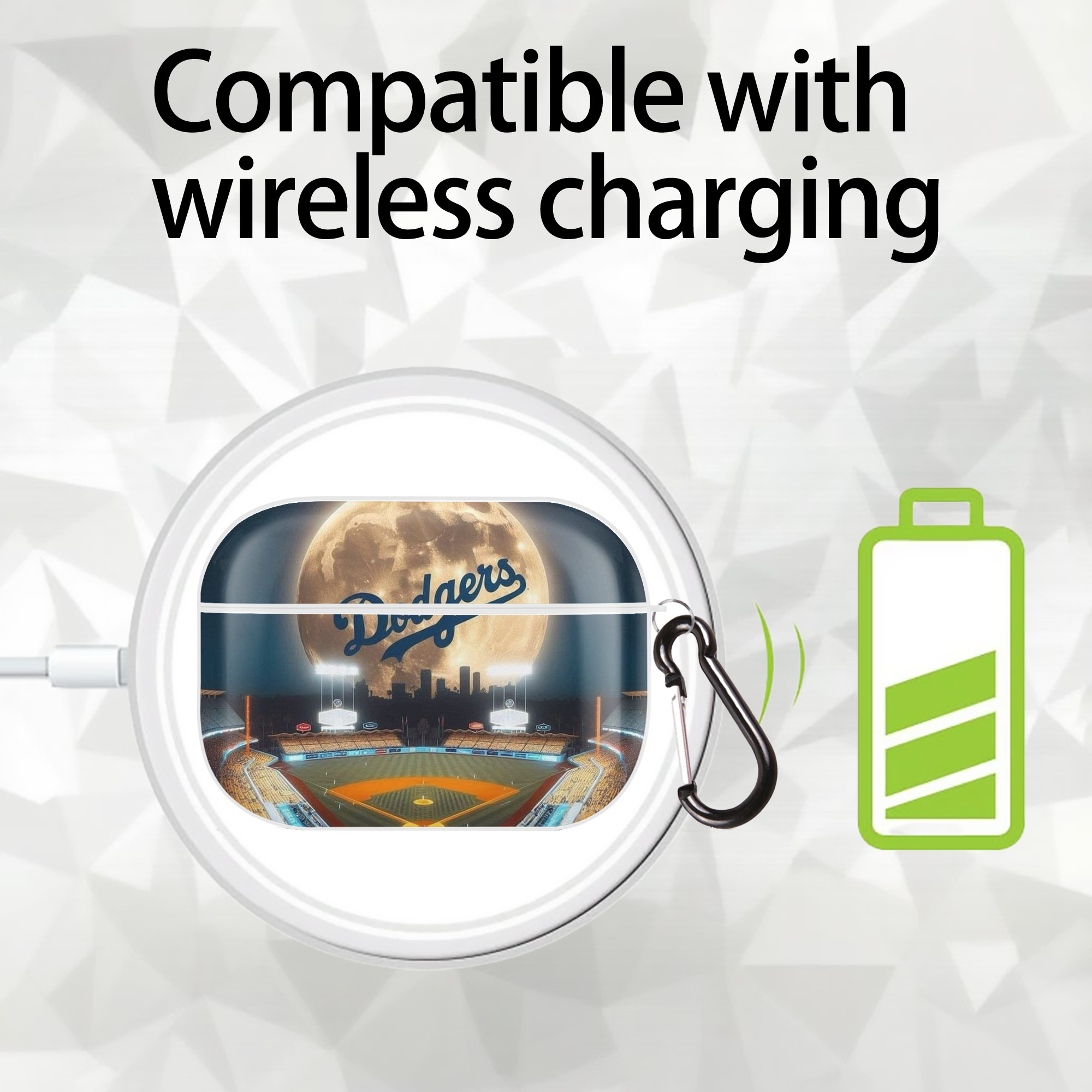  AirPods Pro Hard Case White With Keychain, Durable Flexible PC, Precise Cutouts, Anti-Fingerprint, Yellowing & Scratch Resistant, Full Protection, Washable