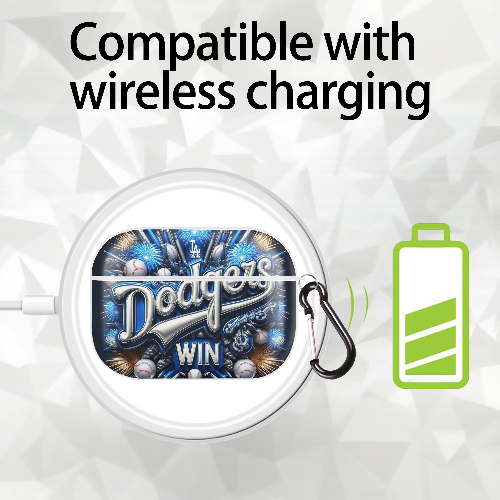  AirPods Pro Hard Case White With Keychain, Durable Flexible PC, Precise Cutouts, Anti-Fingerprint, Yellowing & Scratch Resistant, Full Protection, Washable