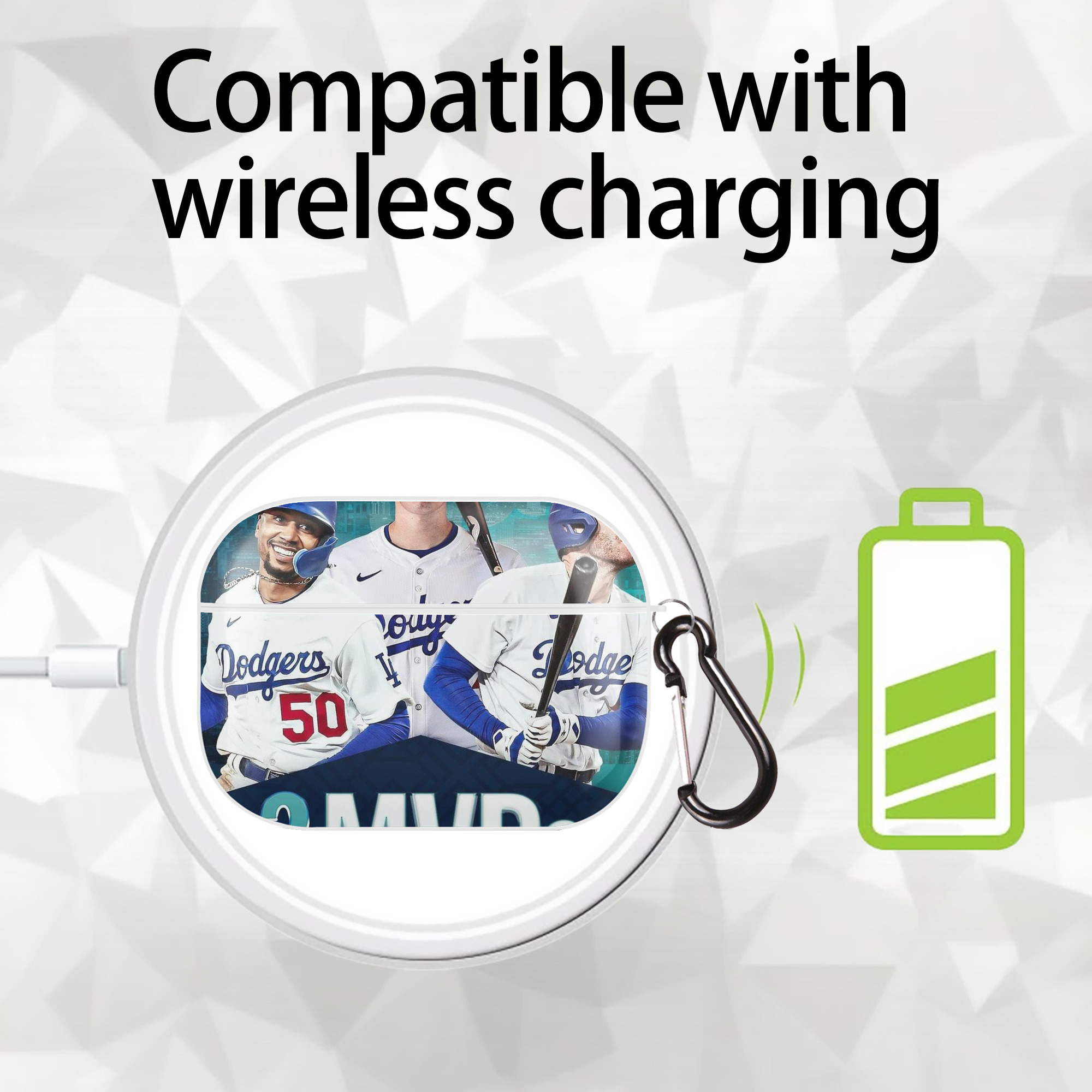  AirPods Pro Hard Case White With Keychain, Durable Flexible PC, Precise Cutouts, Anti-Fingerprint, Yellowing & Scratch Resistant, Full Protection, Washable