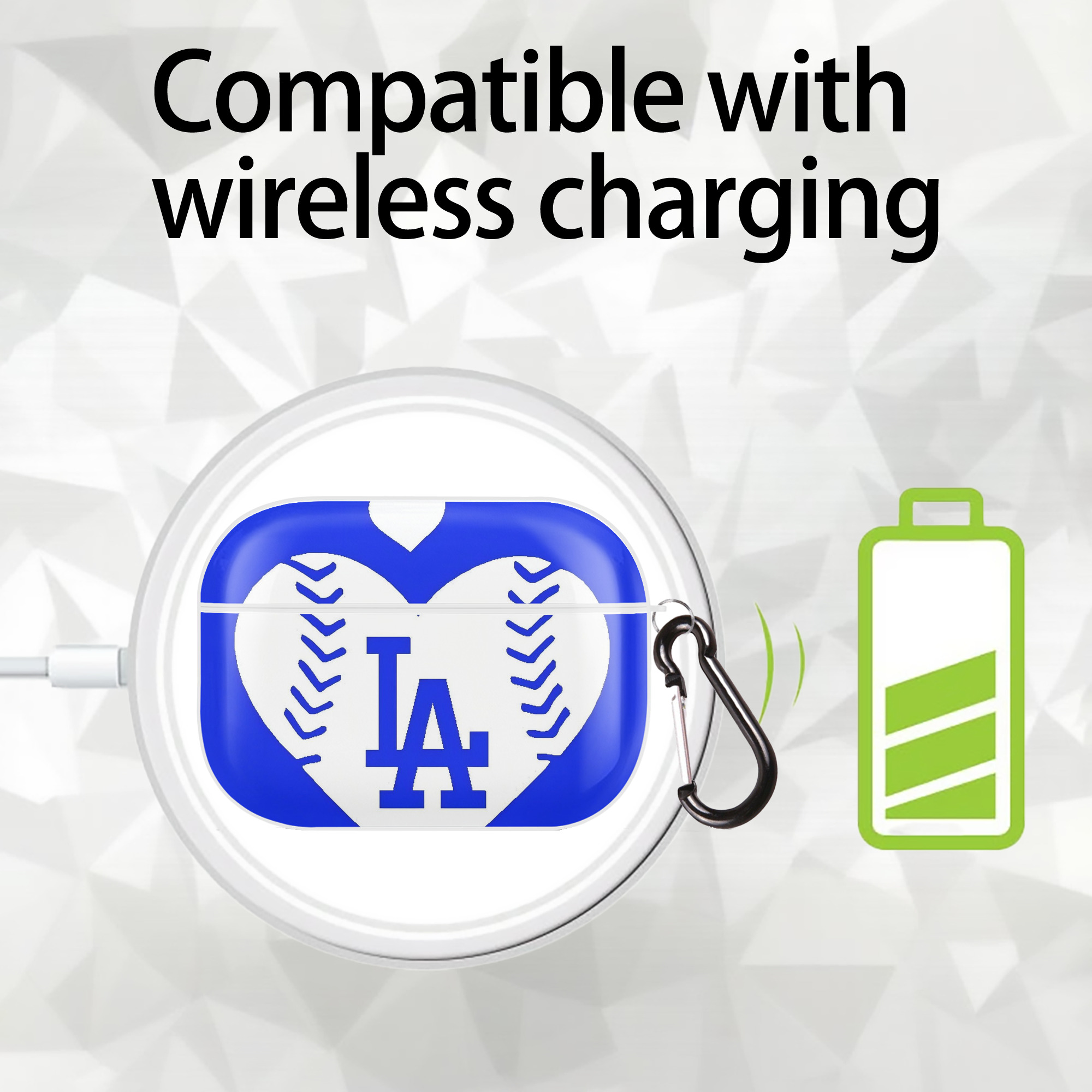  AirPods Pro Hard Case White With Keychain, Durable Flexible PC, Precise Cutouts, Anti-Fingerprint, Yellowing & Scratch Resistant, Full Protection, Washable