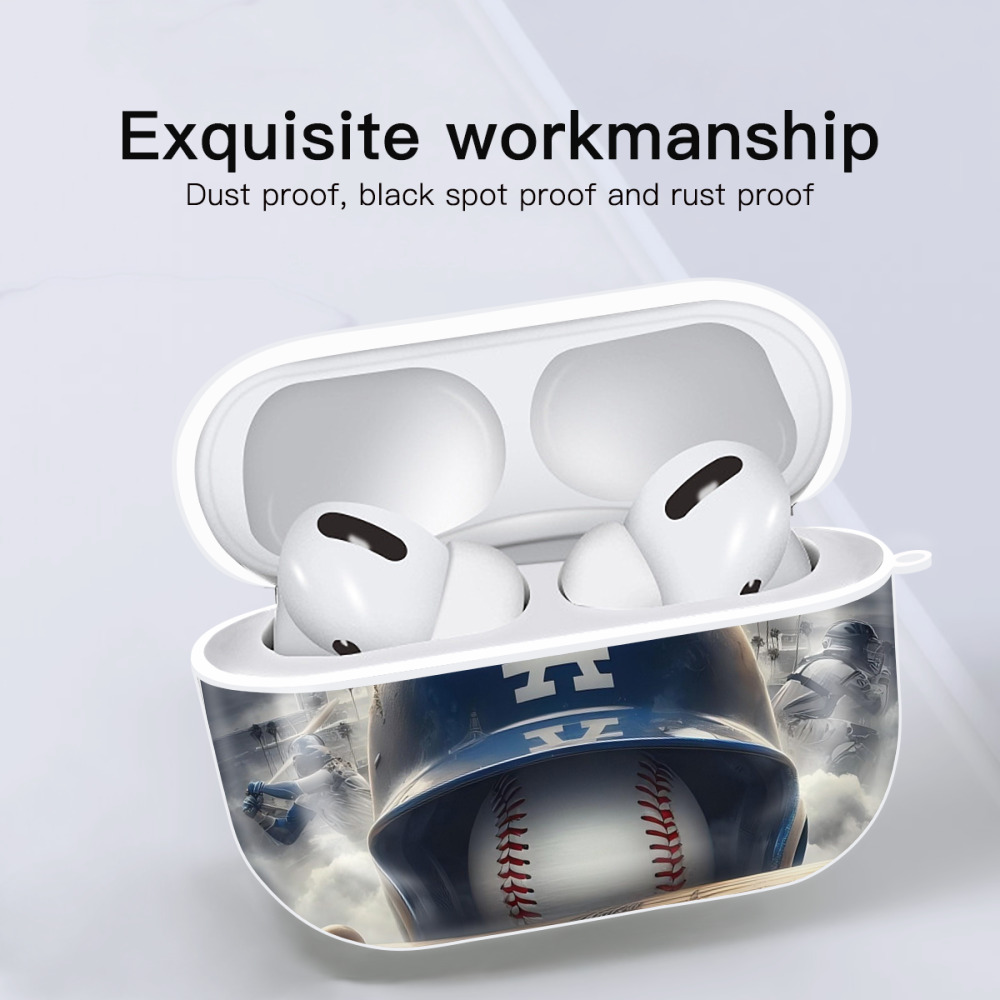  AirPods Pro Hard Case White With Keychain, Durable Flexible PC, Precise Cutouts, Anti-Fingerprint, Yellowing & Scratch Resistant, Full Protection, Washable