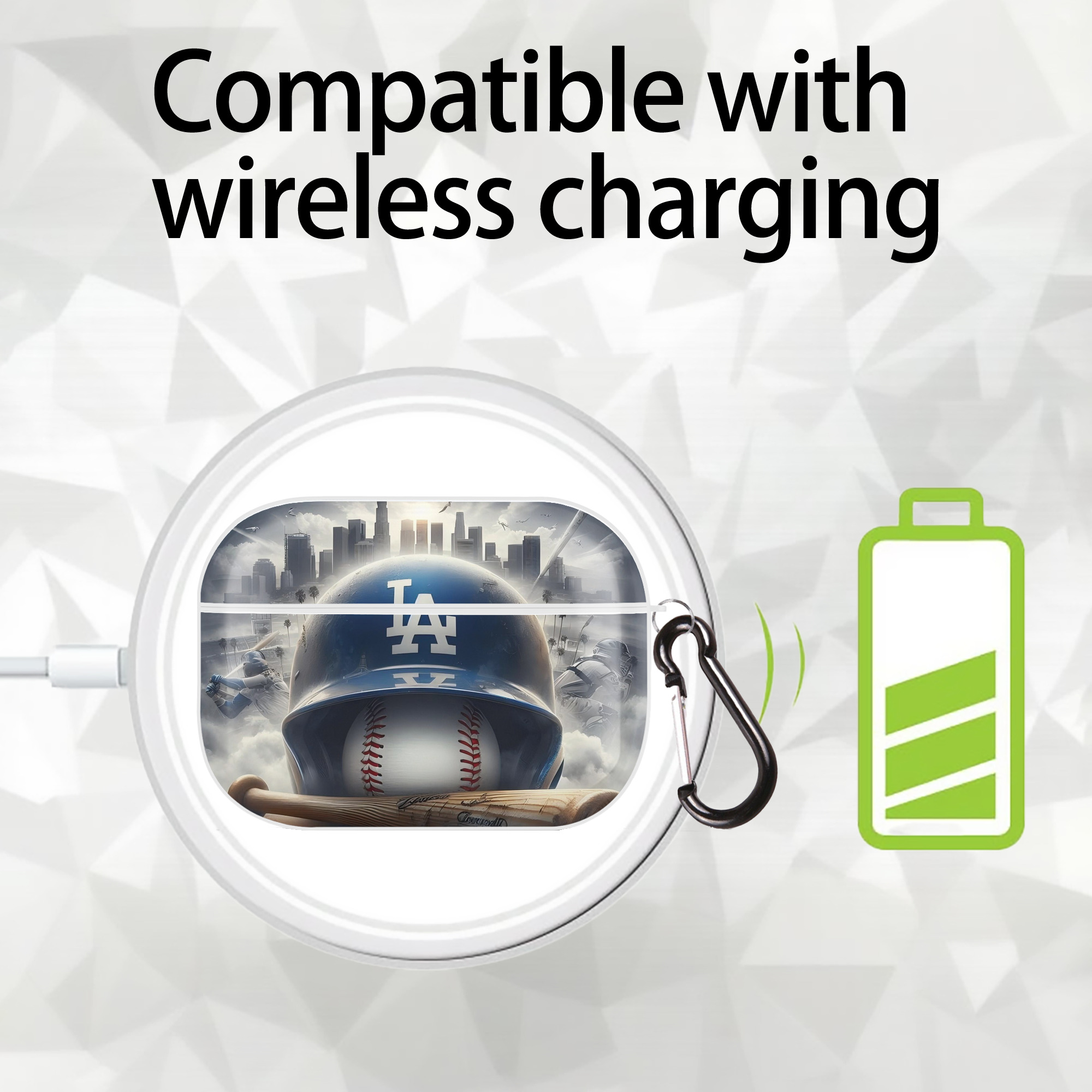  AirPods Pro Hard Case White With Keychain, Durable Flexible PC, Precise Cutouts, Anti-Fingerprint, Yellowing & Scratch Resistant, Full Protection, Washable