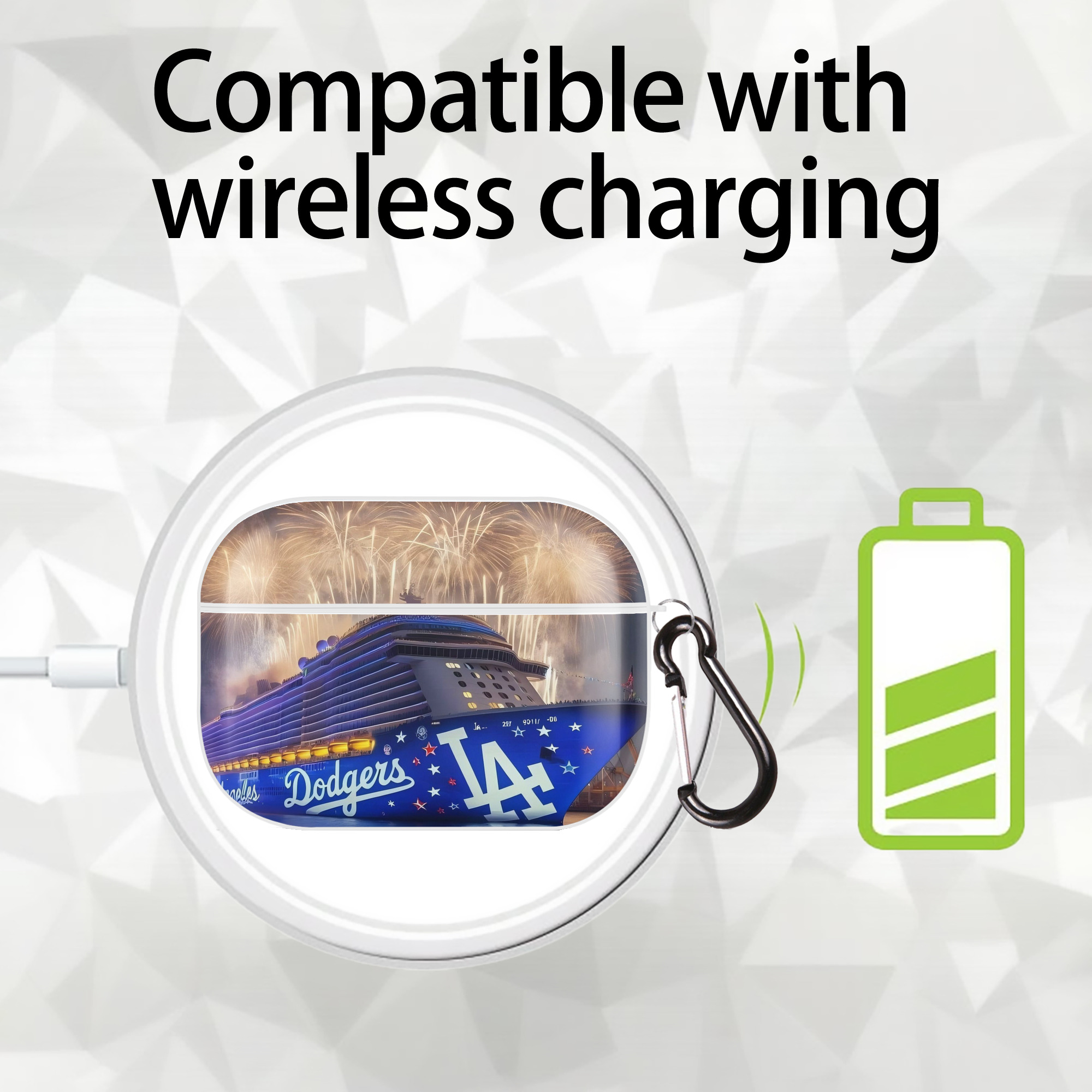  AirPods Pro Hard Case White With Keychain, Durable Flexible PC, Precise Cutouts, Anti-Fingerprint, Yellowing & Scratch Resistant, Full Protection, Washable