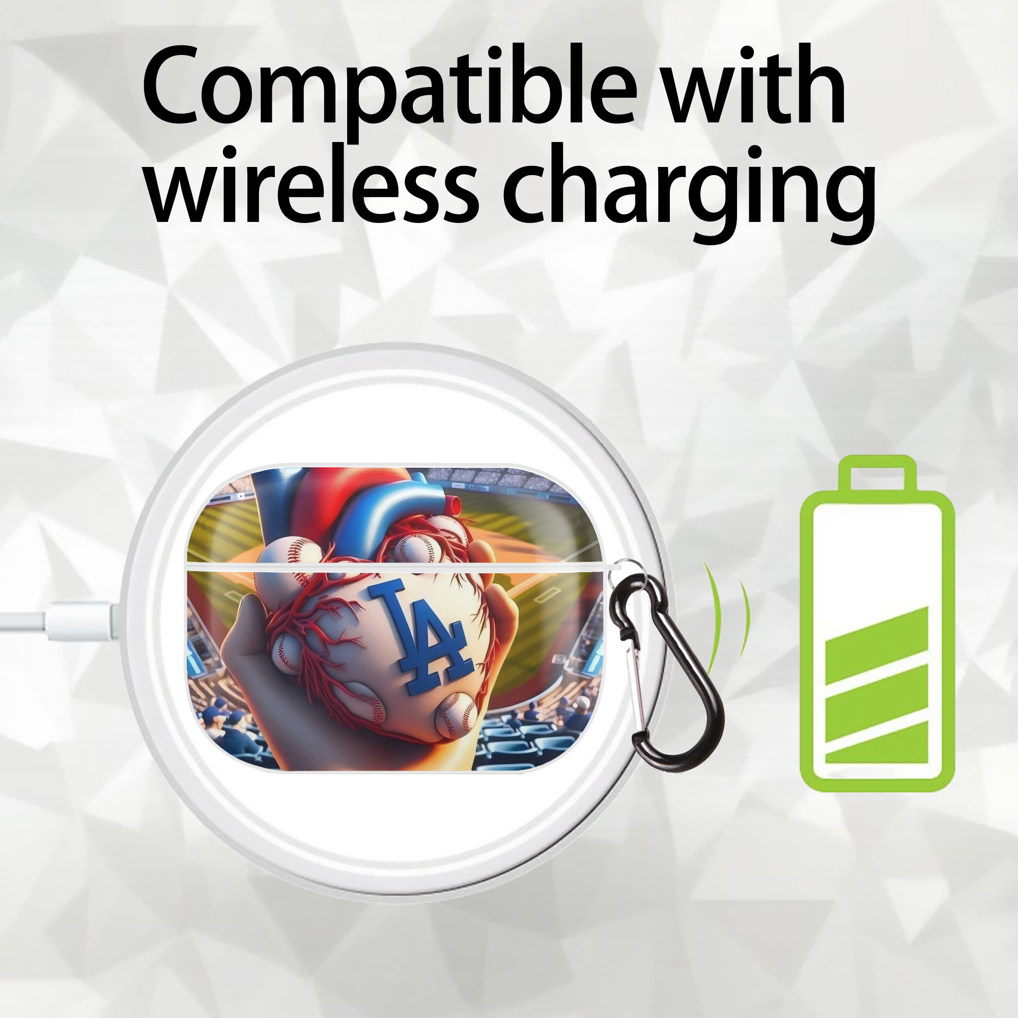  AirPods Pro Hard Case White With Keychain, Durable Flexible PC, Precise Cutouts, Anti-Fingerprint, Yellowing & Scratch Resistant, Full Protection, Washable