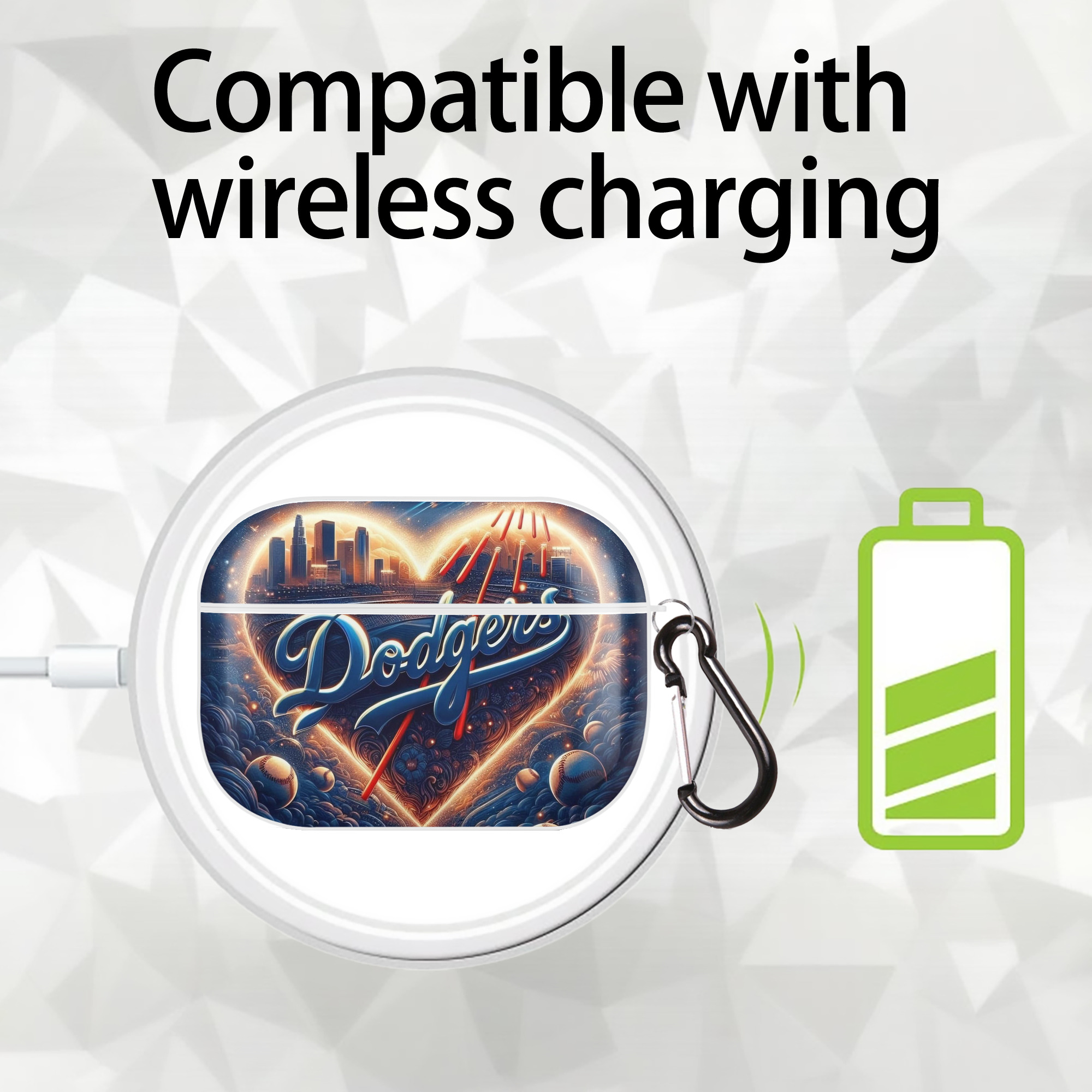  AirPods Pro Hard Case White With Keychain, Durable Flexible PC, Precise Cutouts, Anti-Fingerprint, Yellowing & Scratch Resistant, Full Protection, Washable