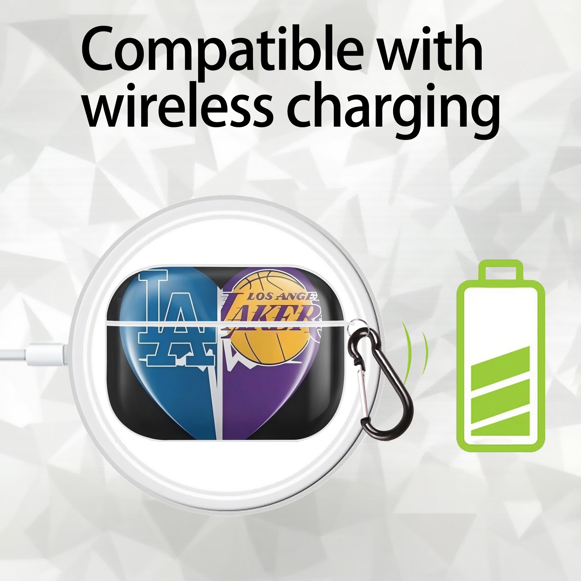  AirPods Pro Hard Case White With Keychain, Durable Flexible PC, Precise Cutouts, Anti-Fingerprint, Yellowing & Scratch Resistant, Full Protection, Washable