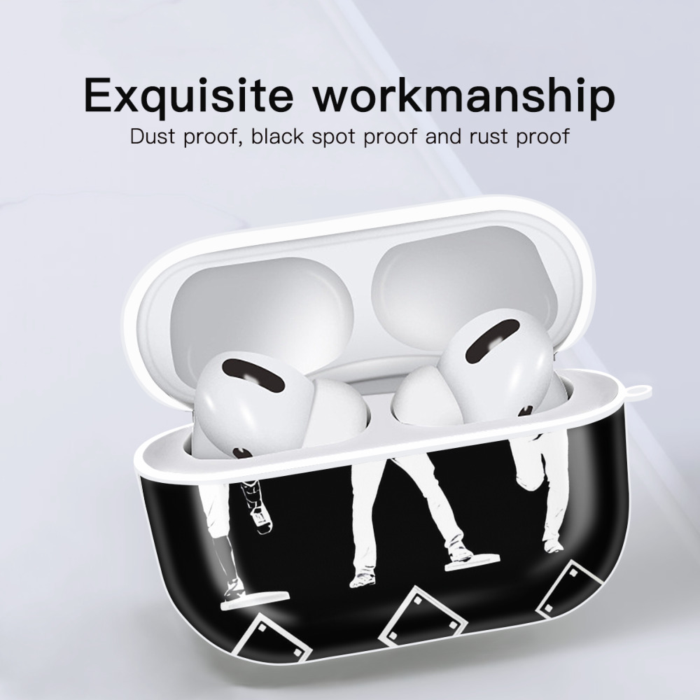  AirPods Pro Hard Case White With Keychain, Durable Flexible PC, Precise Cutouts, Anti-Fingerprint, Yellowing & Scratch Resistant, Full Protection, Washable