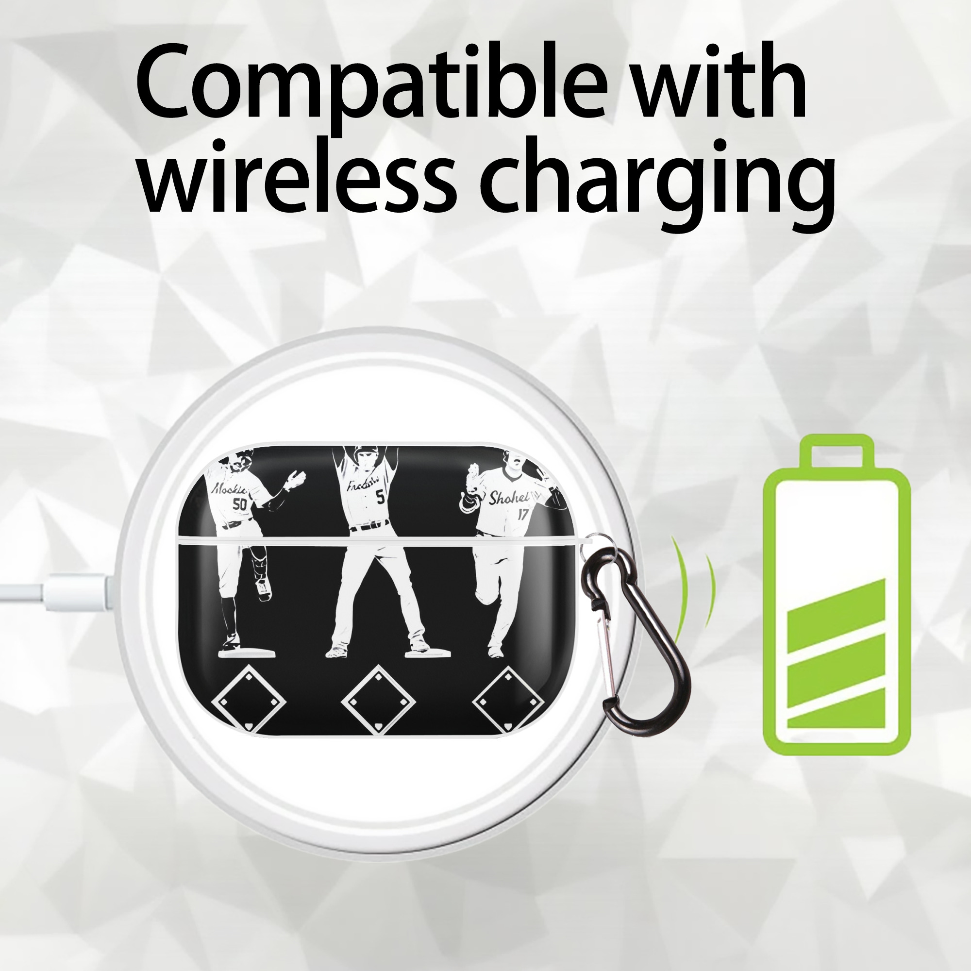  AirPods Pro Hard Case White With Keychain, Durable Flexible PC, Precise Cutouts, Anti-Fingerprint, Yellowing & Scratch Resistant, Full Protection, Washable