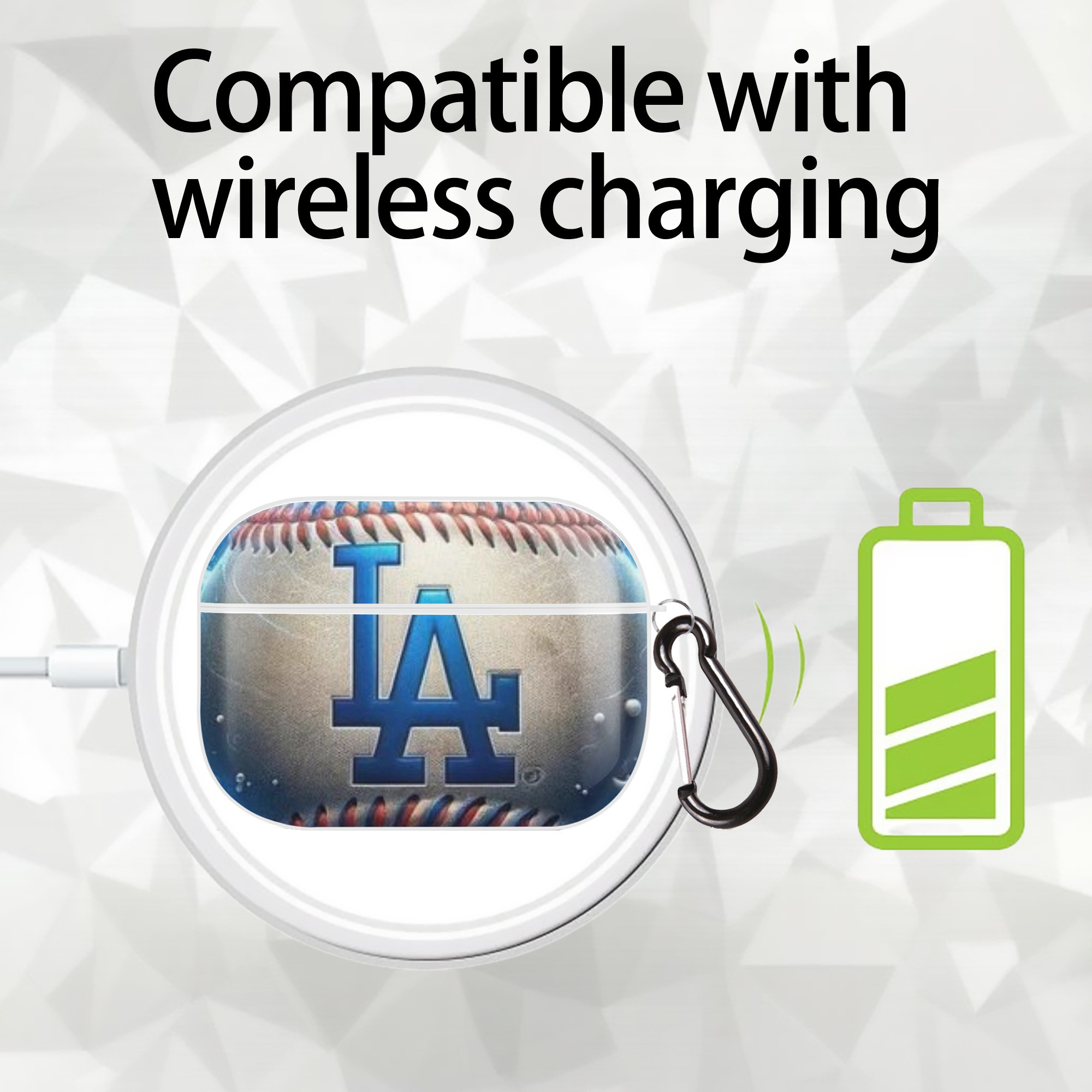  AirPods Pro Hard Case White With Keychain, Durable Flexible PC, Precise Cutouts, Anti-Fingerprint, Yellowing & Scratch Resistant, Full Protection, Washable