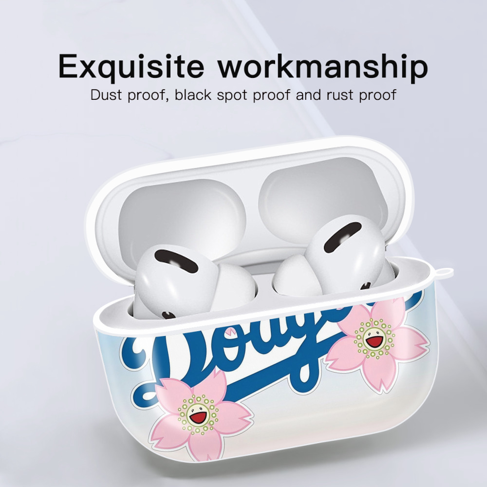  AirPods Pro Hard Case White With Keychain, Durable Flexible PC, Precise Cutouts, Anti-Fingerprint, Yellowing & Scratch Resistant, Full Protection, Washable