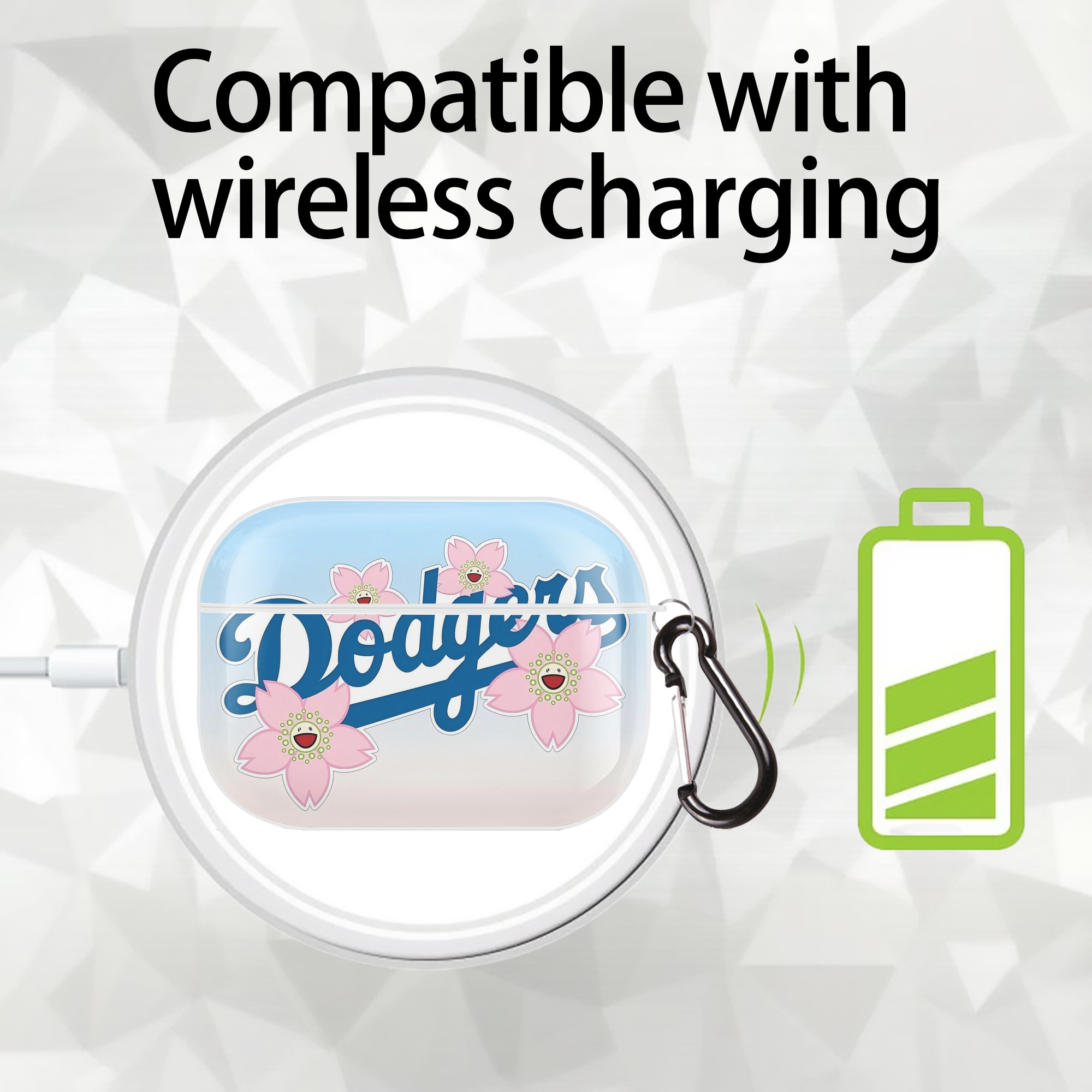  AirPods Pro Hard Case White With Keychain, Durable Flexible PC, Precise Cutouts, Anti-Fingerprint, Yellowing & Scratch Resistant, Full Protection, Washable