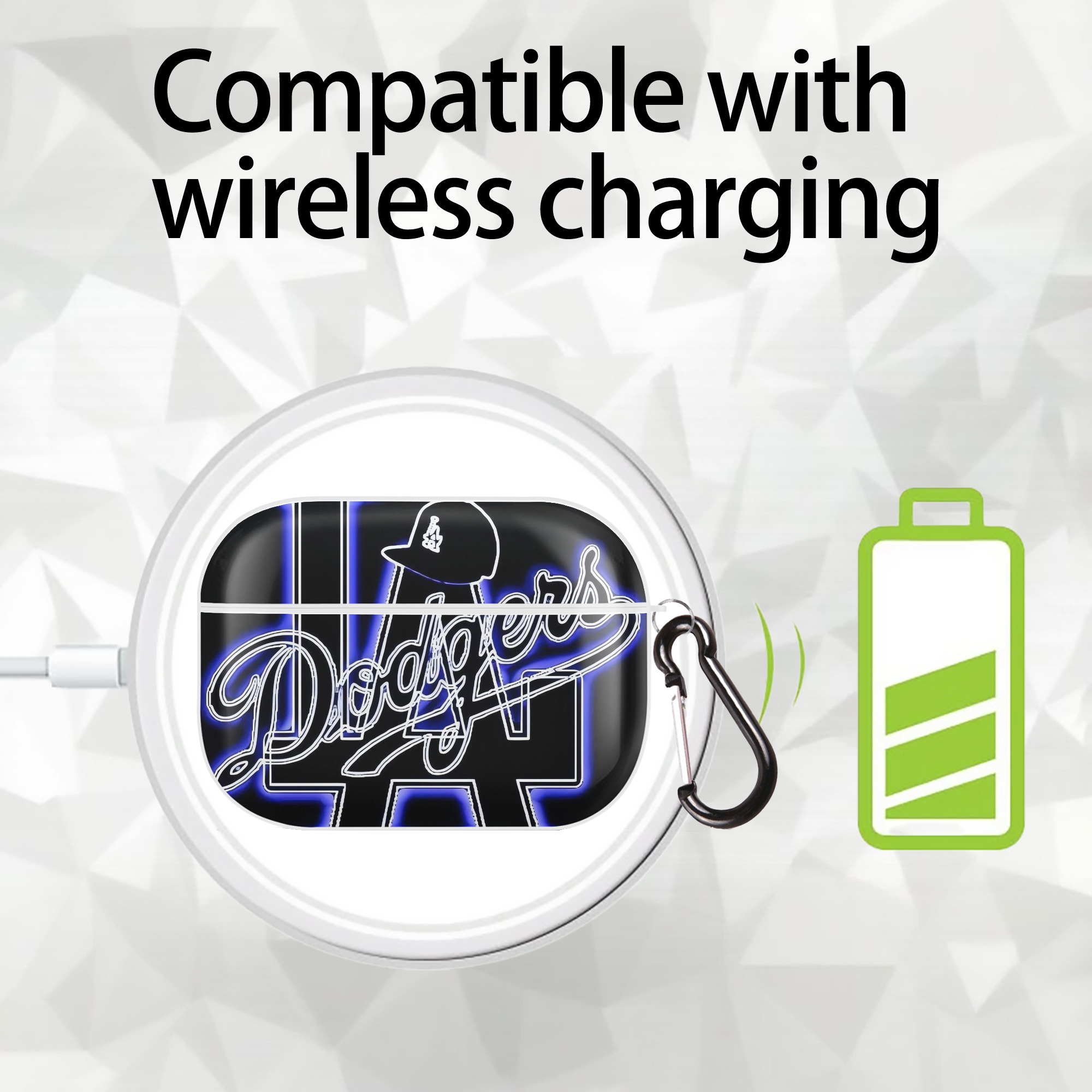  AirPods Pro Hard Case White With Keychain, Durable Flexible PC, Precise Cutouts, Anti-Fingerprint, Yellowing & Scratch Resistant, Full Protection, Washable