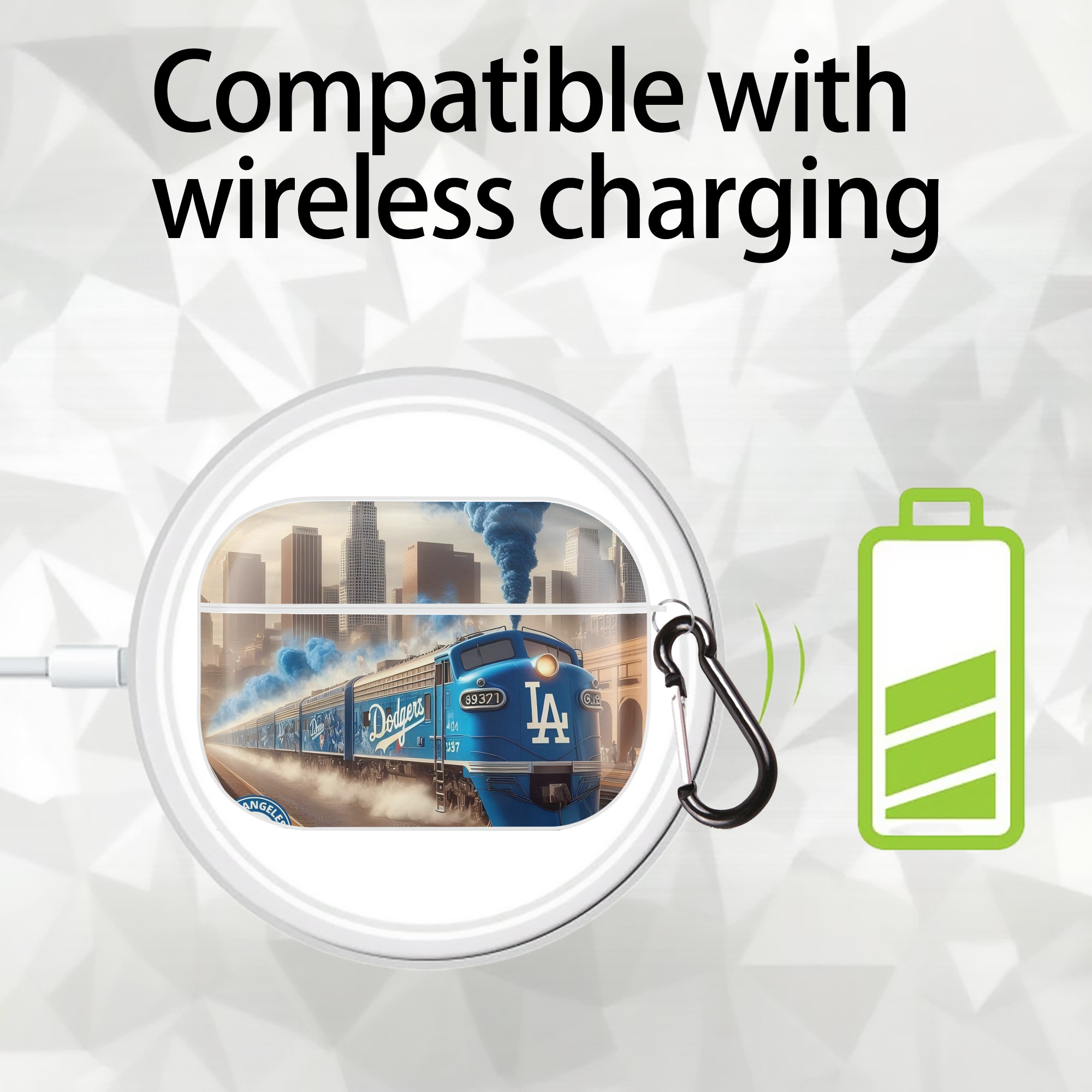  AirPods Pro Hard Case White With Keychain, Durable Flexible PC, Precise Cutouts, Anti-Fingerprint, Yellowing & Scratch Resistant, Full Protection, Washable