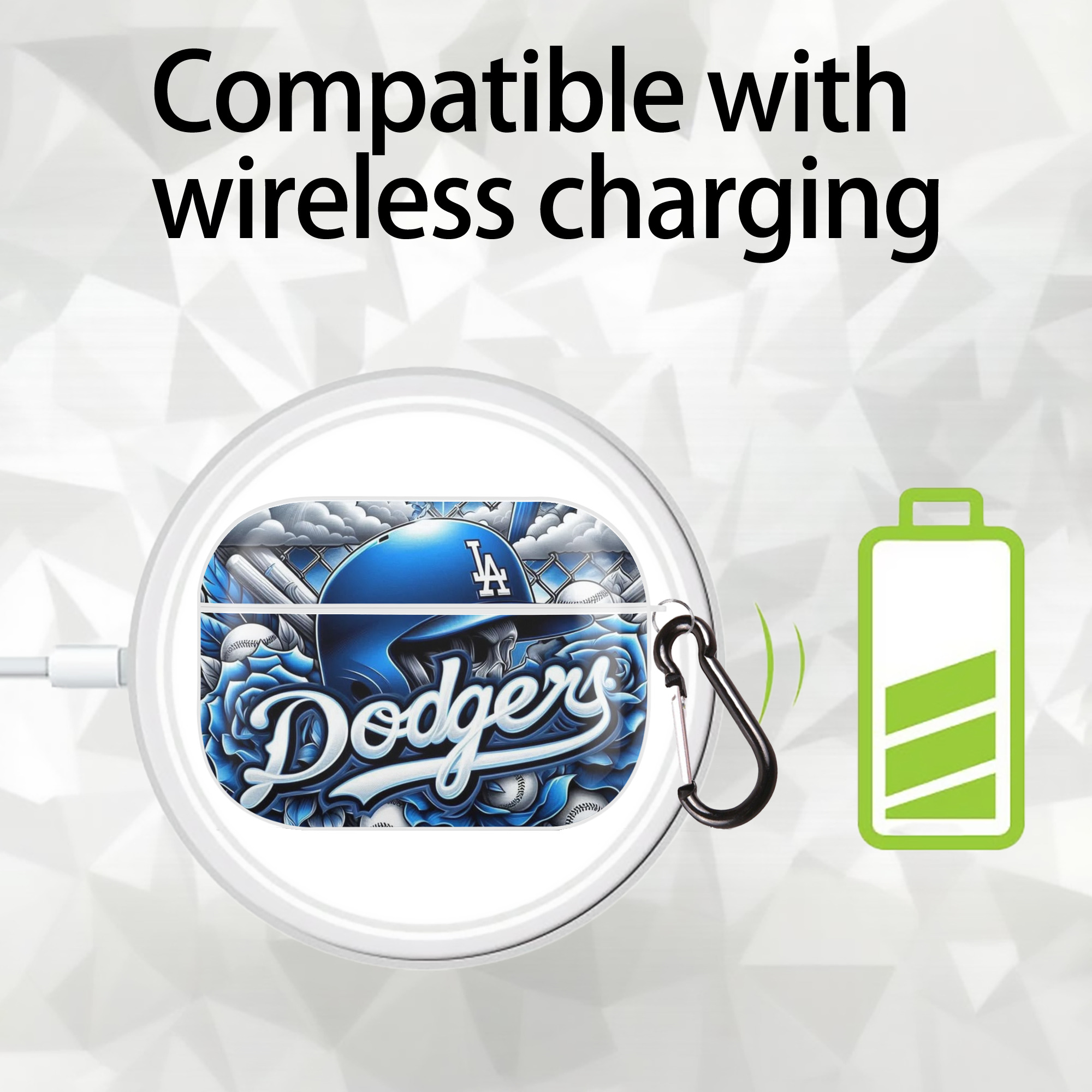  AirPods Pro Hard Case White With Keychain, Durable Flexible PC, Precise Cutouts, Anti-Fingerprint, Yellowing & Scratch Resistant, Full Protection, Washable