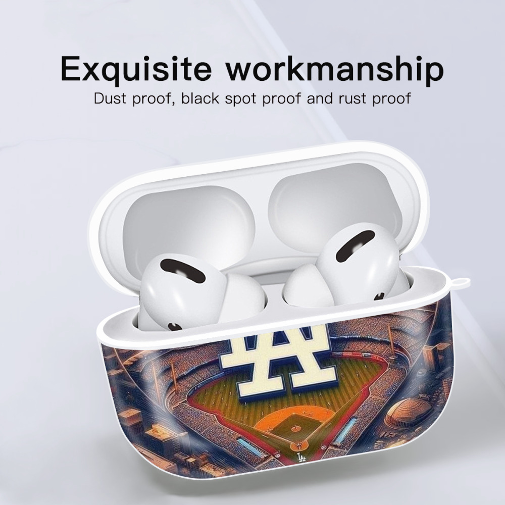  AirPods Pro Hard Case White With Keychain, Durable Flexible PC, Precise Cutouts, Anti-Fingerprint, Yellowing & Scratch Resistant, Full Protection, Washable