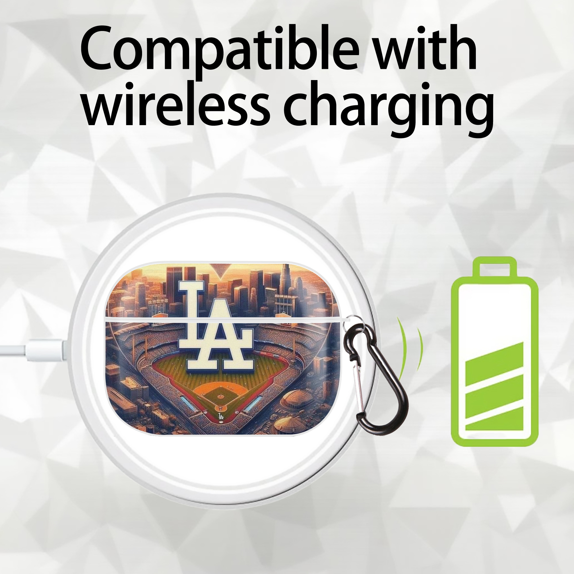  AirPods Pro Hard Case White With Keychain, Durable Flexible PC, Precise Cutouts, Anti-Fingerprint, Yellowing & Scratch Resistant, Full Protection, Washable