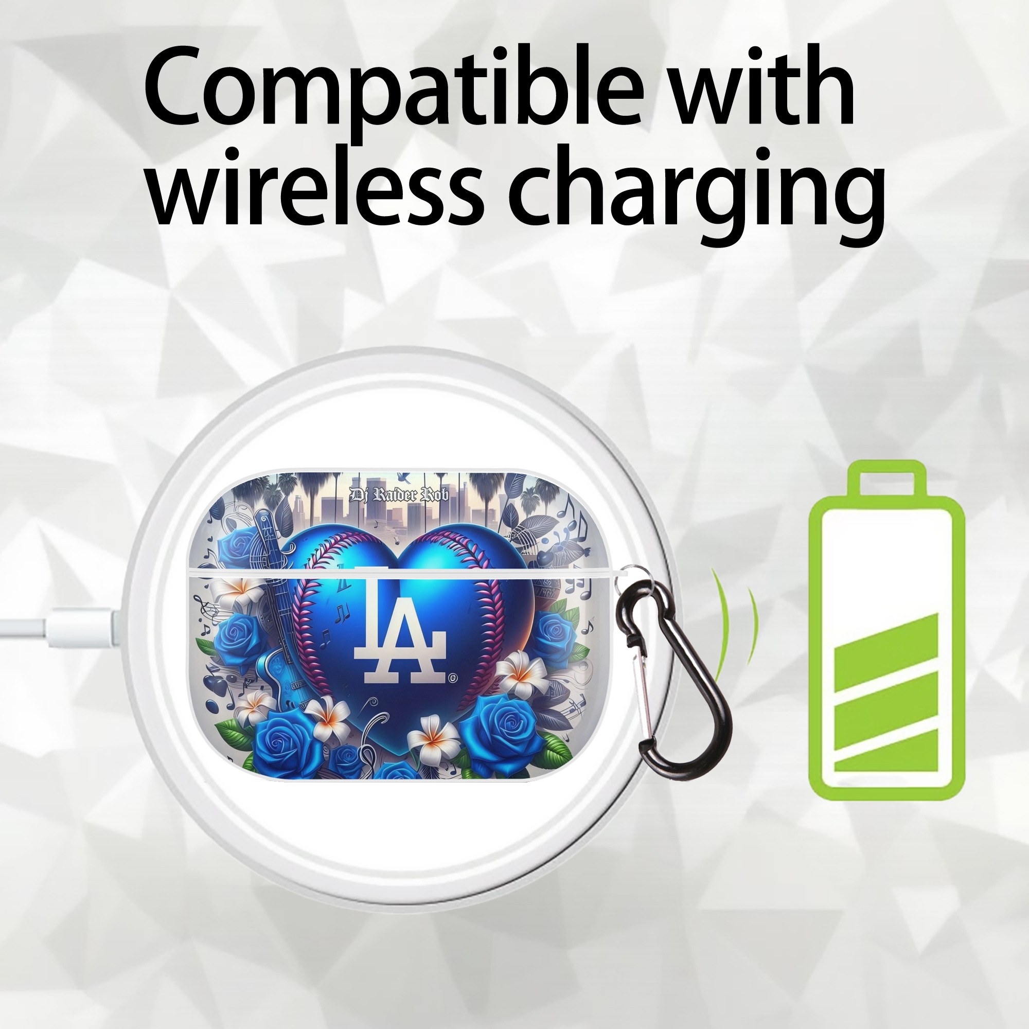  AirPods Pro Hard Case White With Keychain, Durable Flexible PC, Precise Cutouts, Anti-Fingerprint, Yellowing & Scratch Resistant, Full Protection, Washable