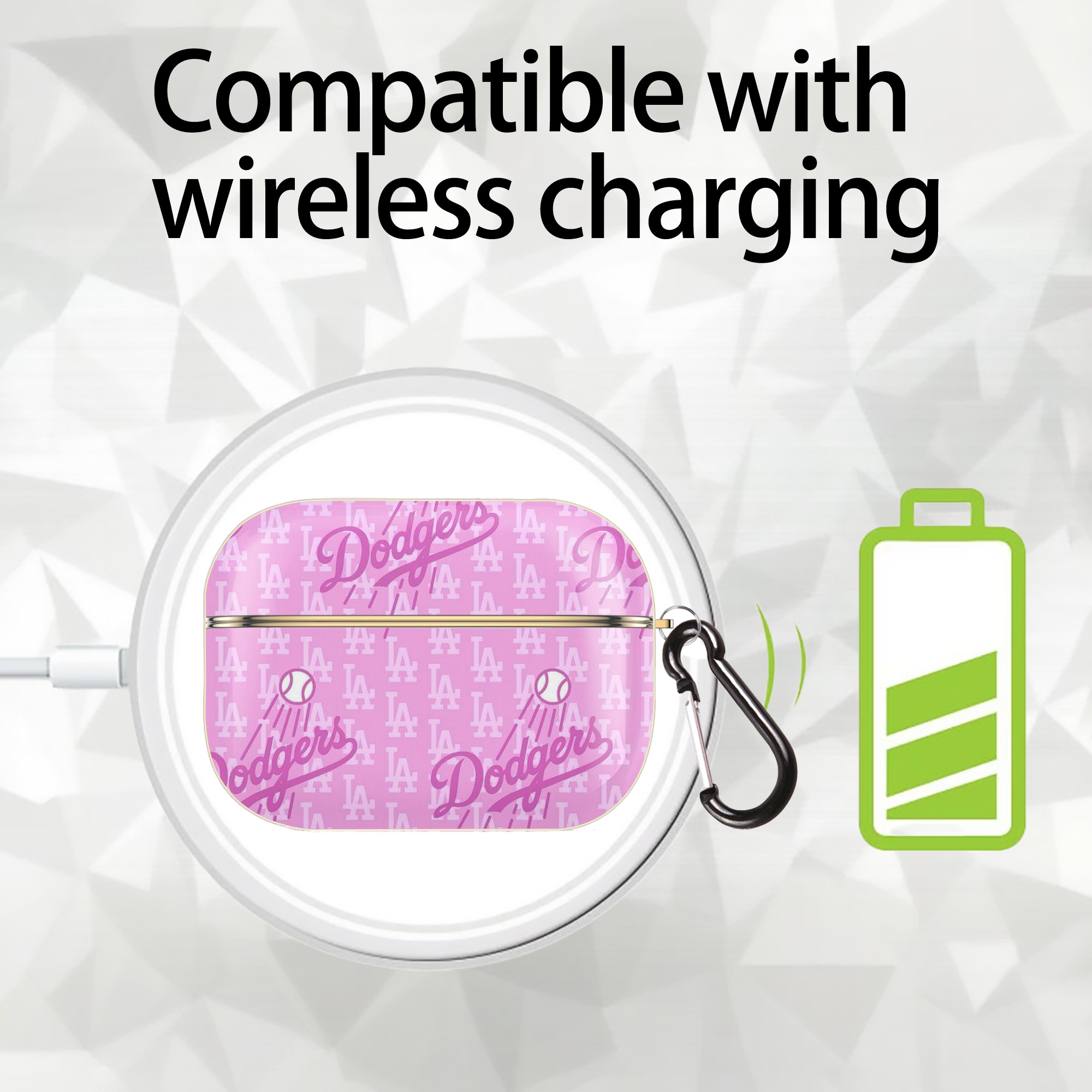  Luxury Gold AirPods Pro Case With Keychain, Flexible PC Material, Full Protection, Precise Cutouts, Anti-Fingerprint, Washable, Durable Design