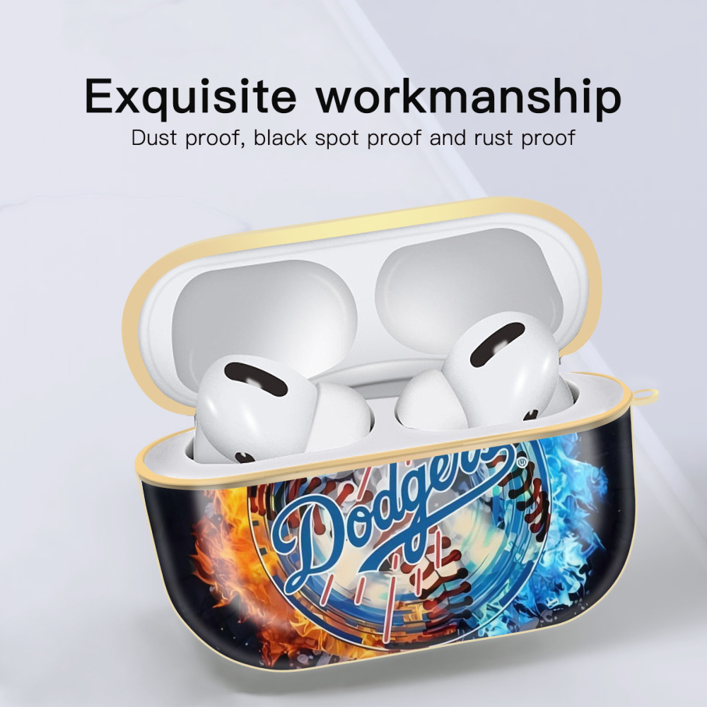  Luxury Gold AirPods Pro Case With Keychain, Flexible PC Material, Full Protection, Precise Cutouts, Anti-Fingerprint, Washable, Durable Design