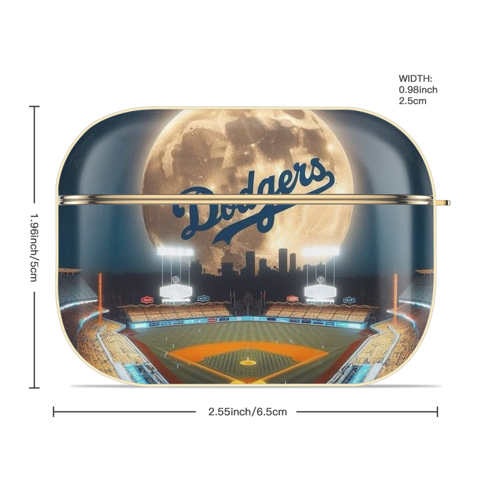  Luxury Gold AirPods Pro Case With Keychain, Flexible PC Material, Full Protection, Precise Cutouts, Anti-Fingerprint, Washable, Durable Design