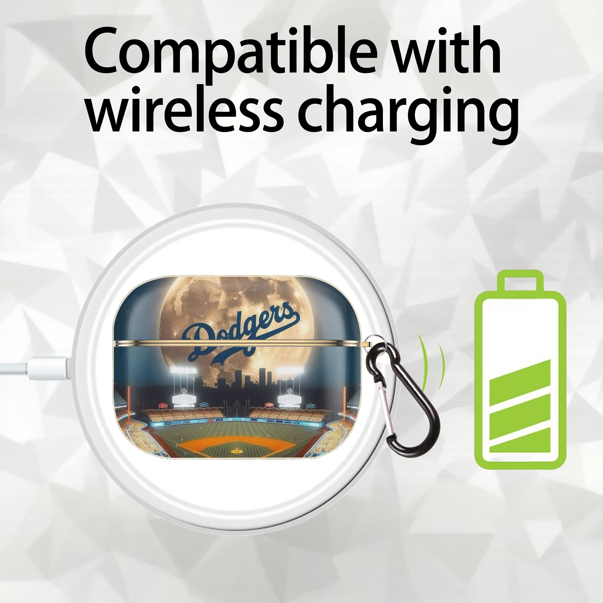  Luxury Gold AirPods Pro Case With Keychain, Flexible PC Material, Full Protection, Precise Cutouts, Anti-Fingerprint, Washable, Durable Design